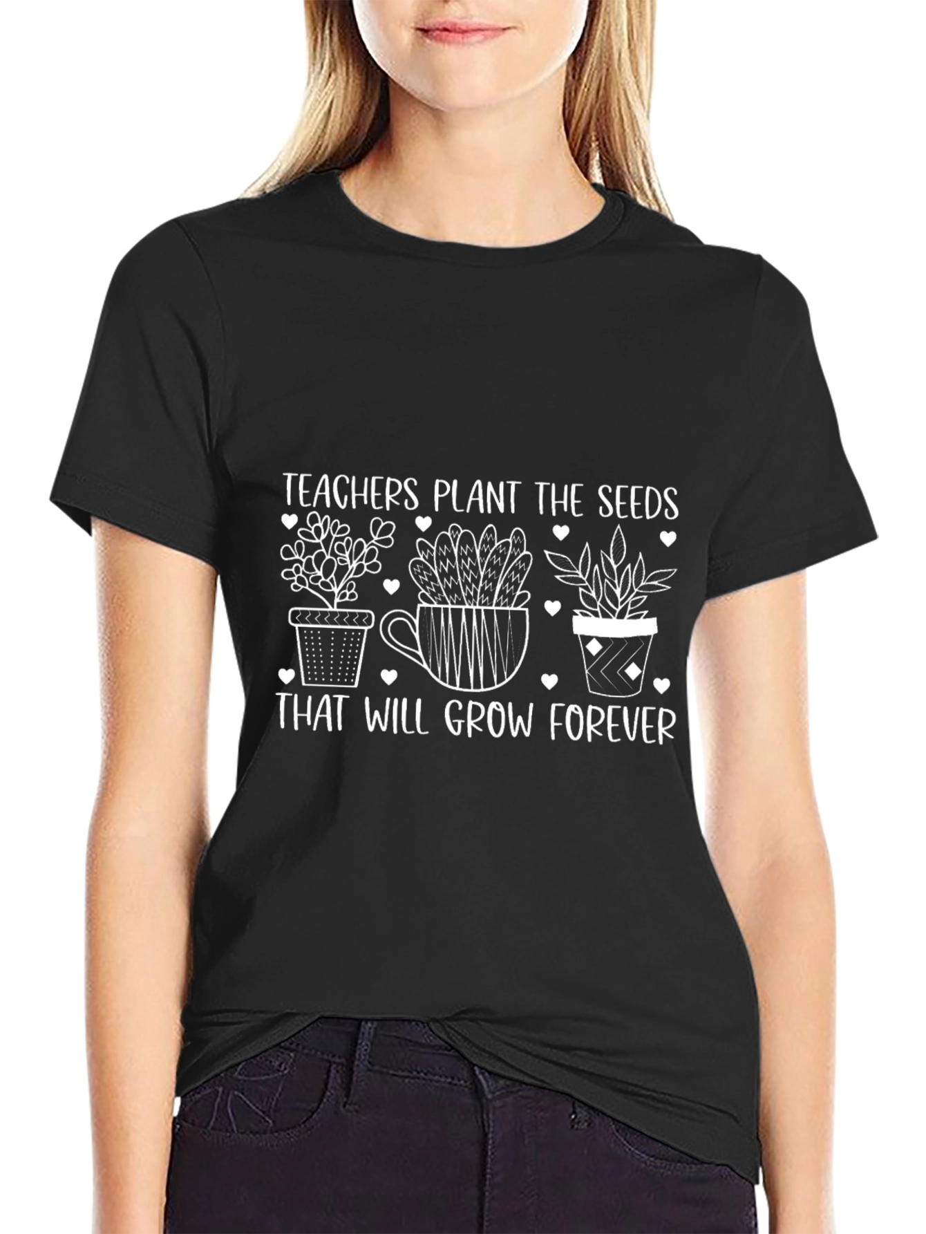 Teacher Plant Seeds T-Shirt - Grow Forever Design