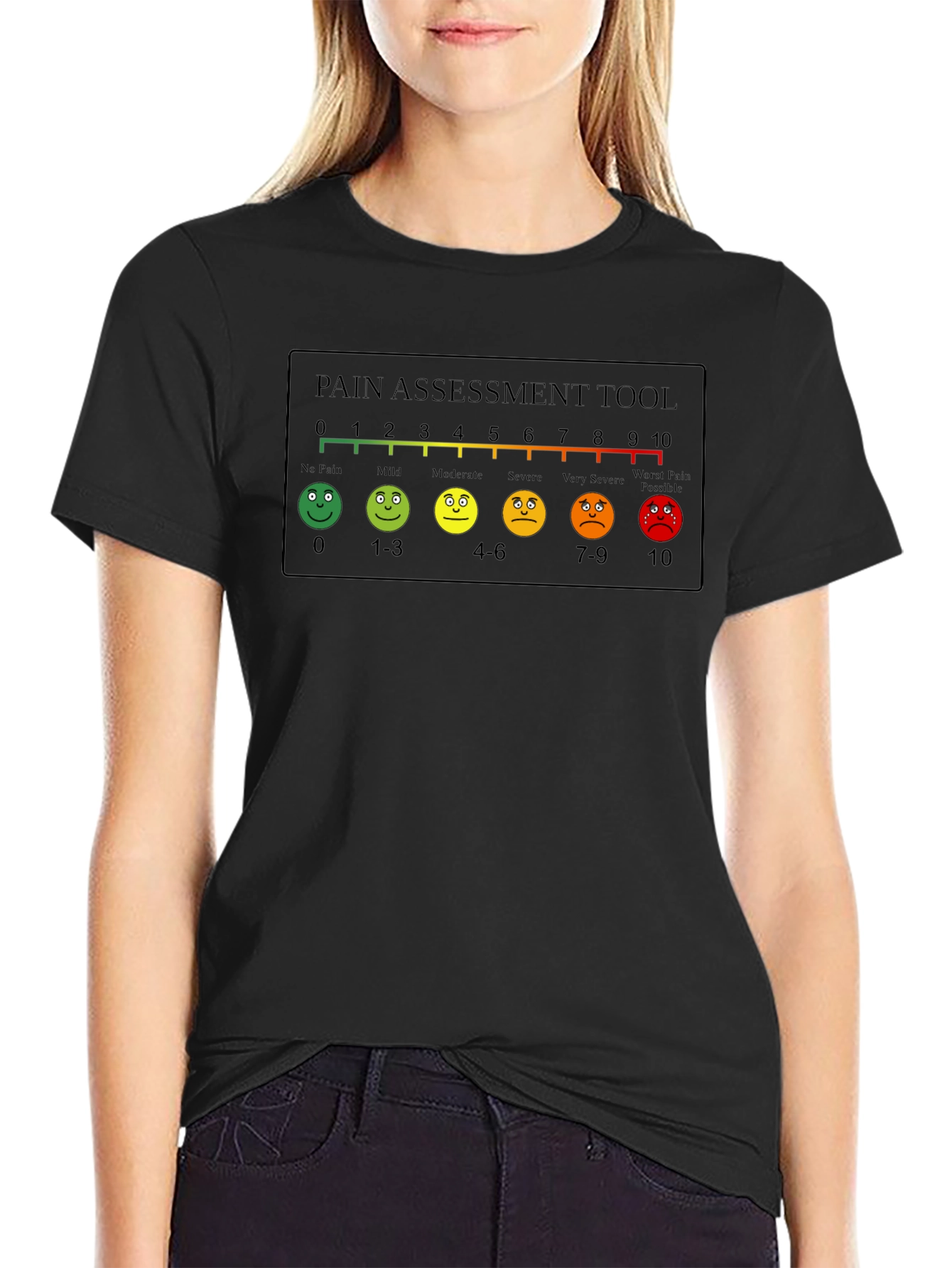 Pain Assessment Tool Black T-Shirt