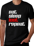 Eat Sleep Loot Repeat Black T-Shirt