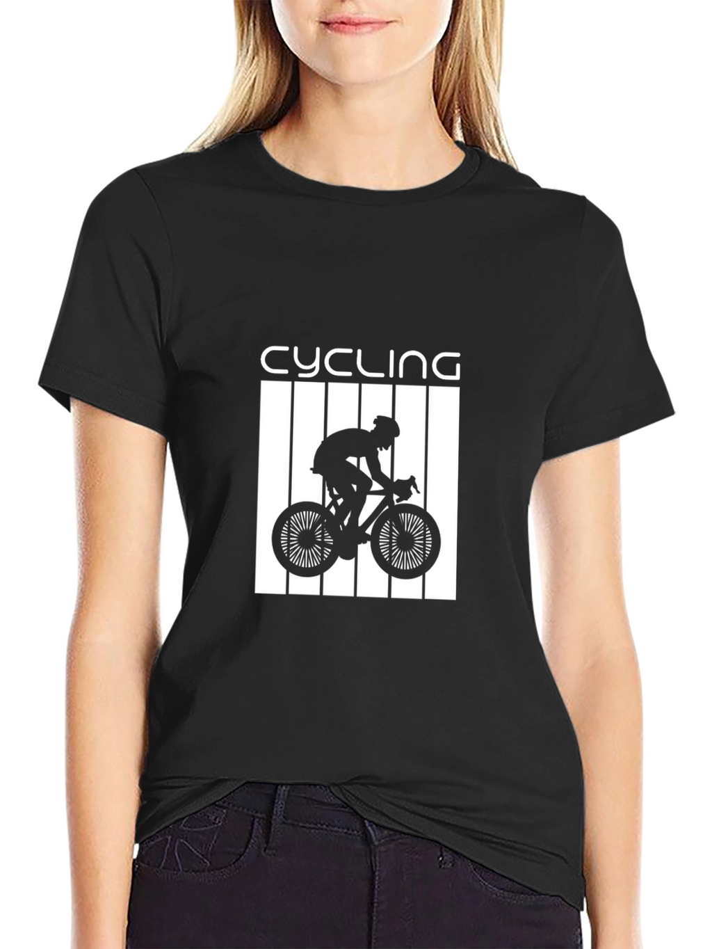 Black Cycling Graphic Tee