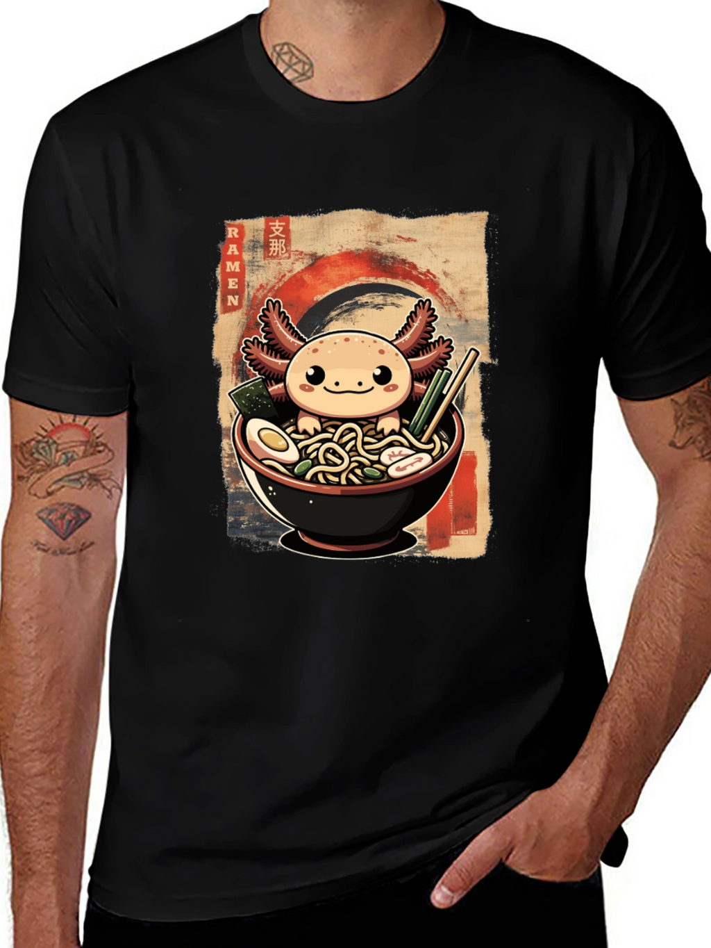 Axolotl Ramen Bowl Graphic Tee