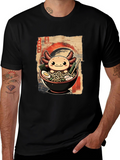 Axolotl Ramen Bowl Graphic Tee