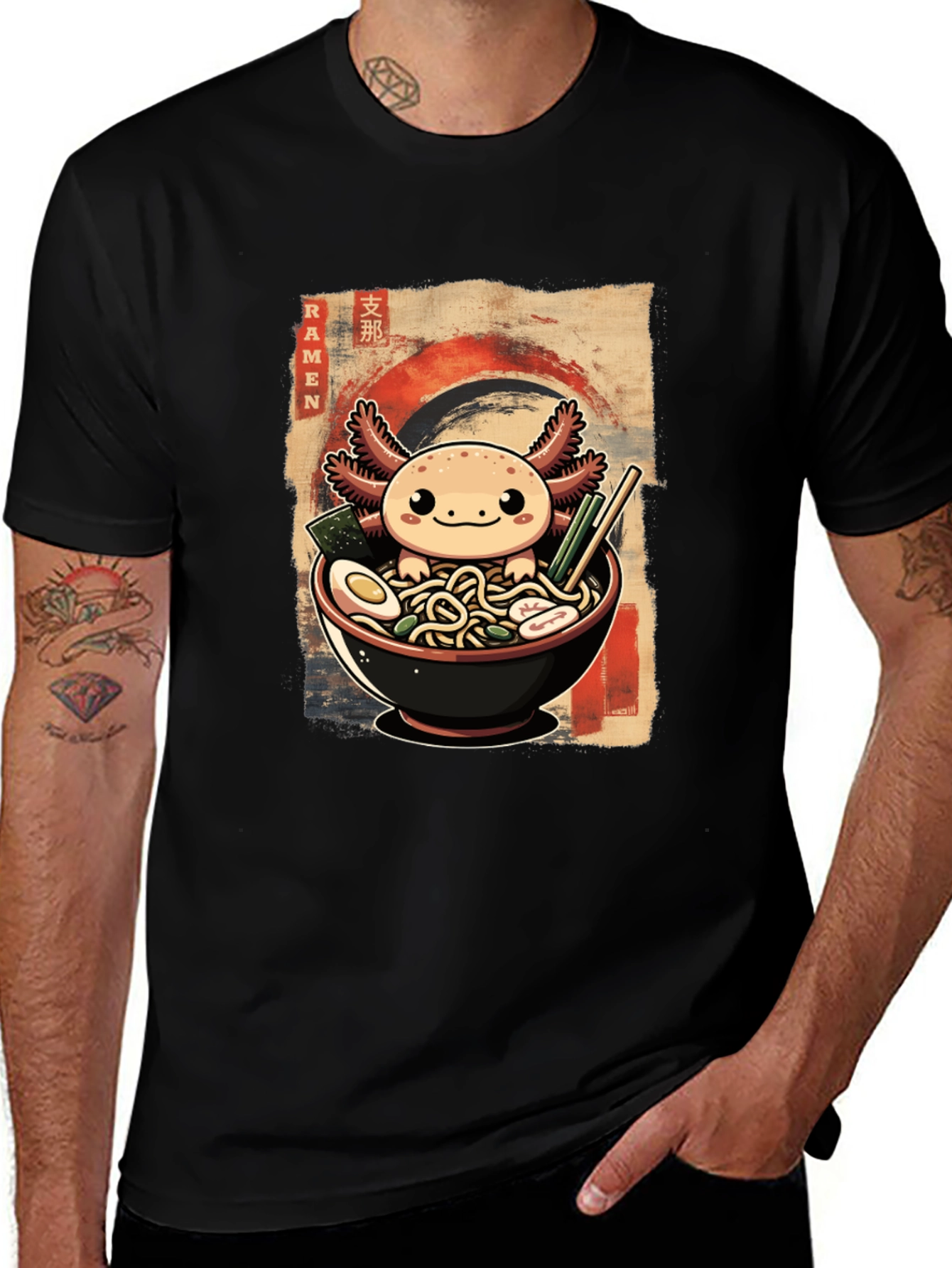 Axolotl Ramen Bowl Graphic Tee