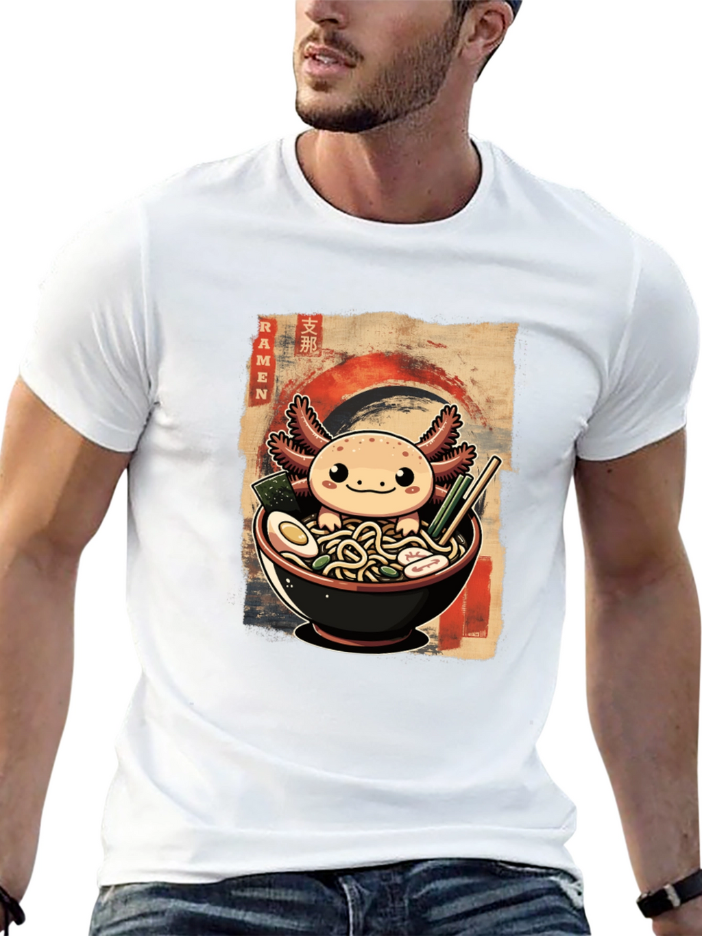 Axolotl Ramen Bowl Graphic Tee