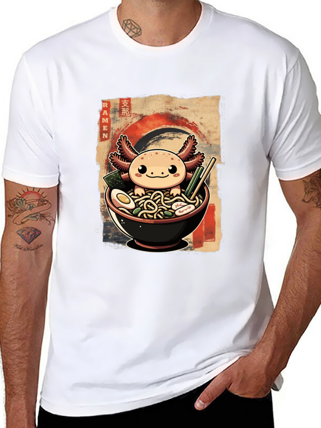 Axolotl Ramen Bowl Graphic Tee