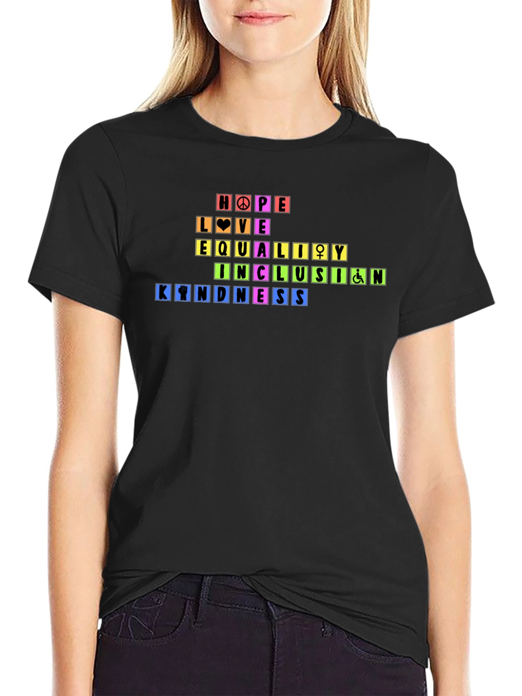 Rainbow Pride Hope Love Equality Kindness T-Shirt