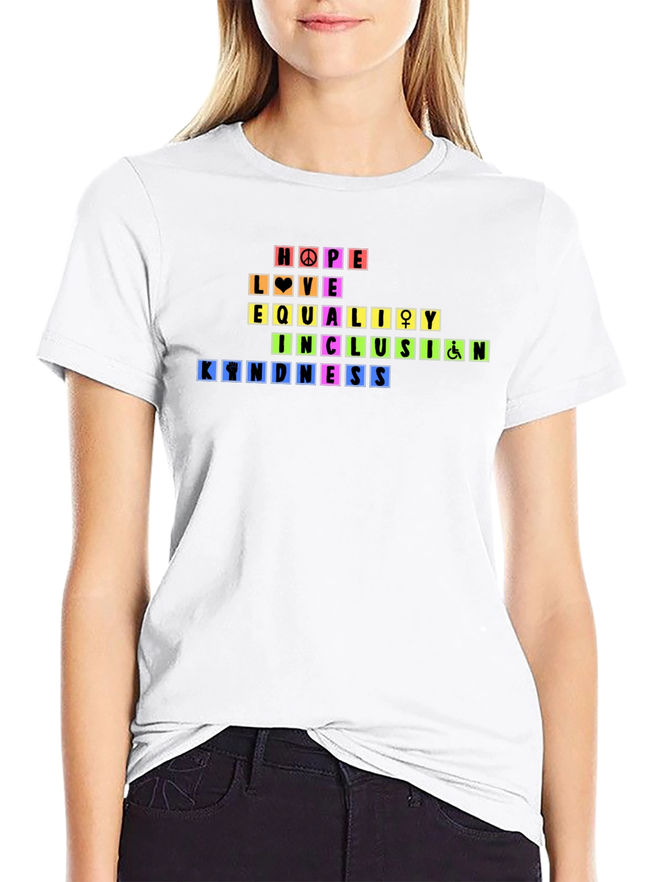 Rainbow Pride Hope Love Equality Kindness T-Shirt