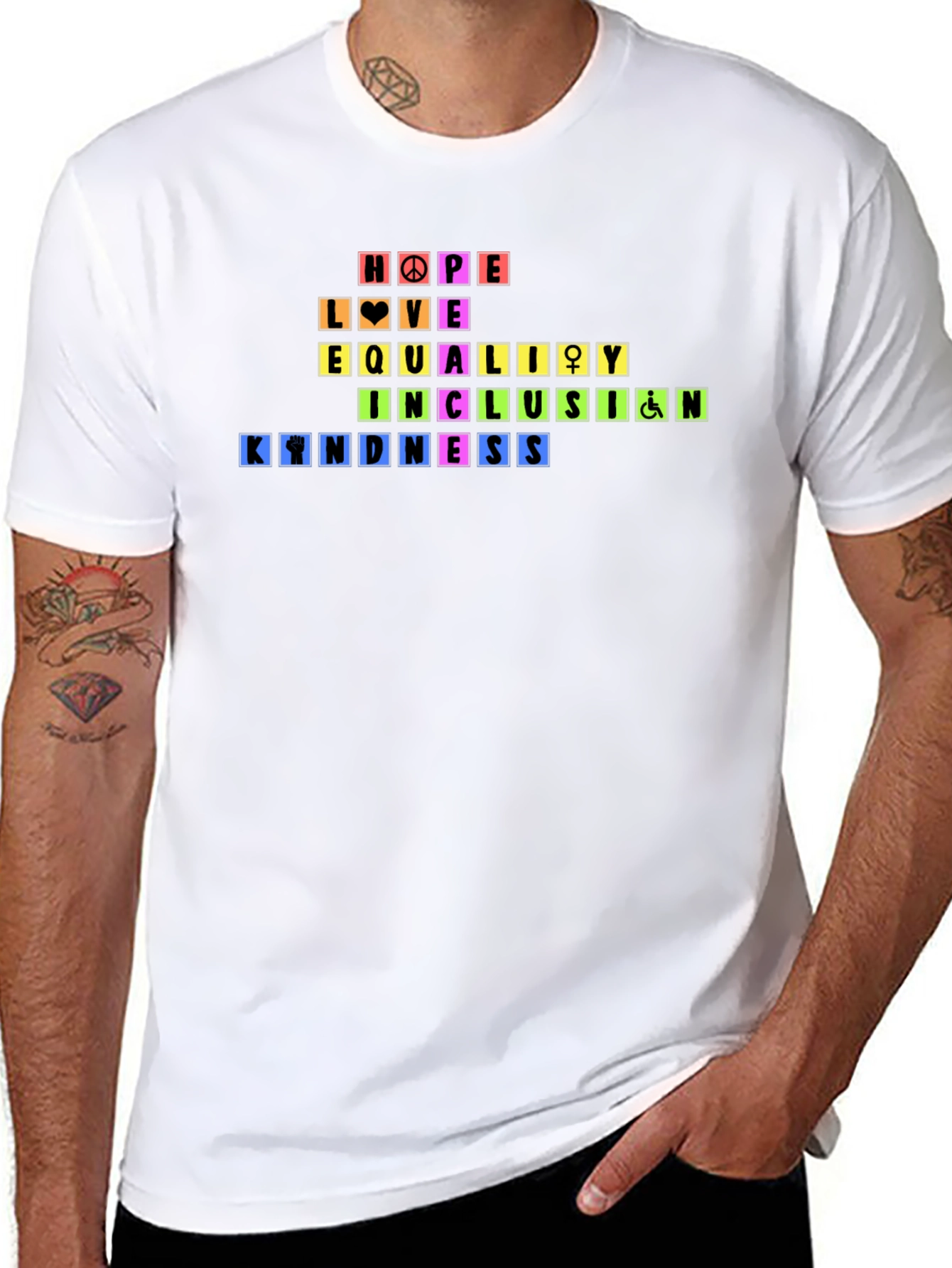 Rainbow Pride Hope Love Equality Kindness T-Shirt