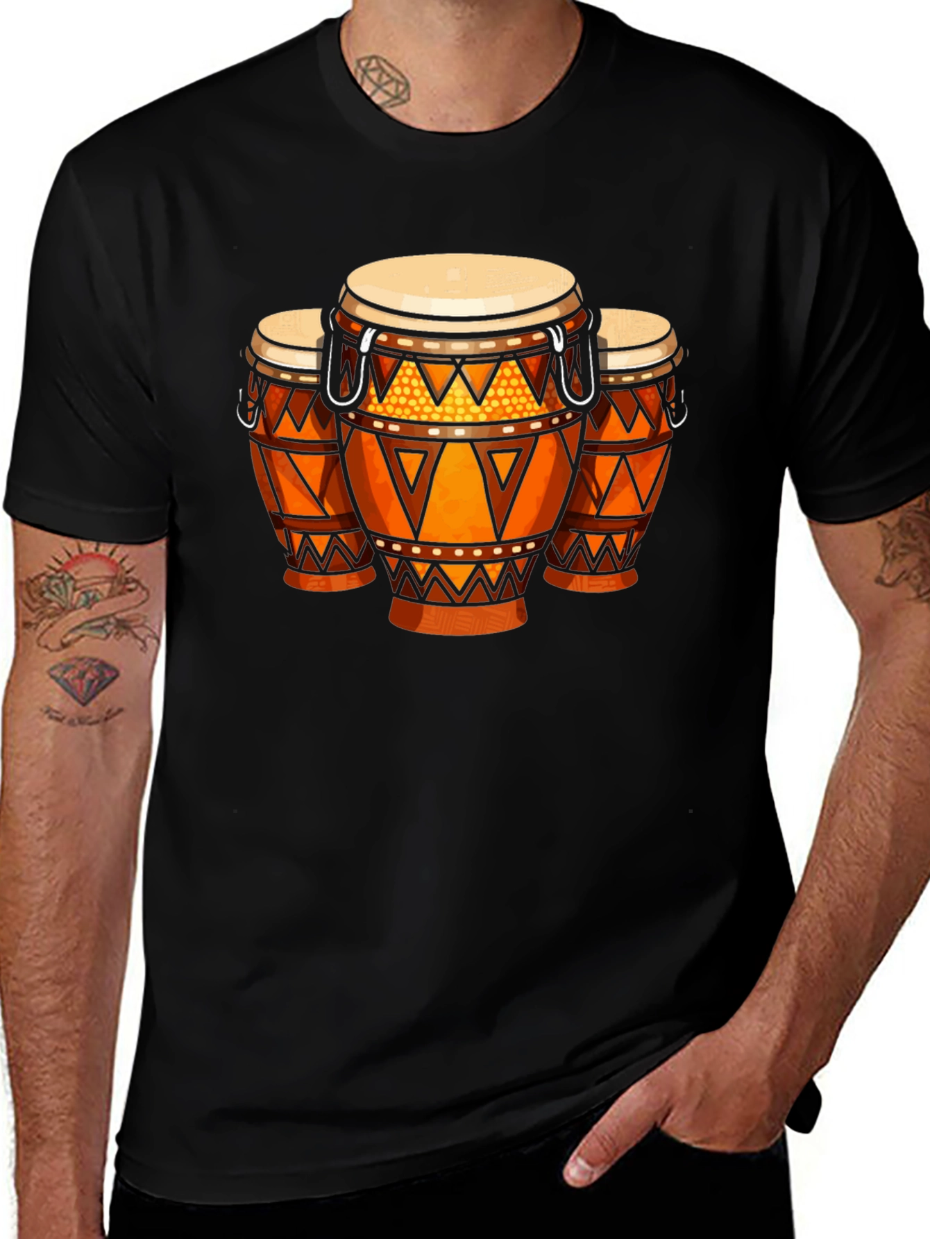 Conga Drum Graphic T-Shirt - Music Lover Tee