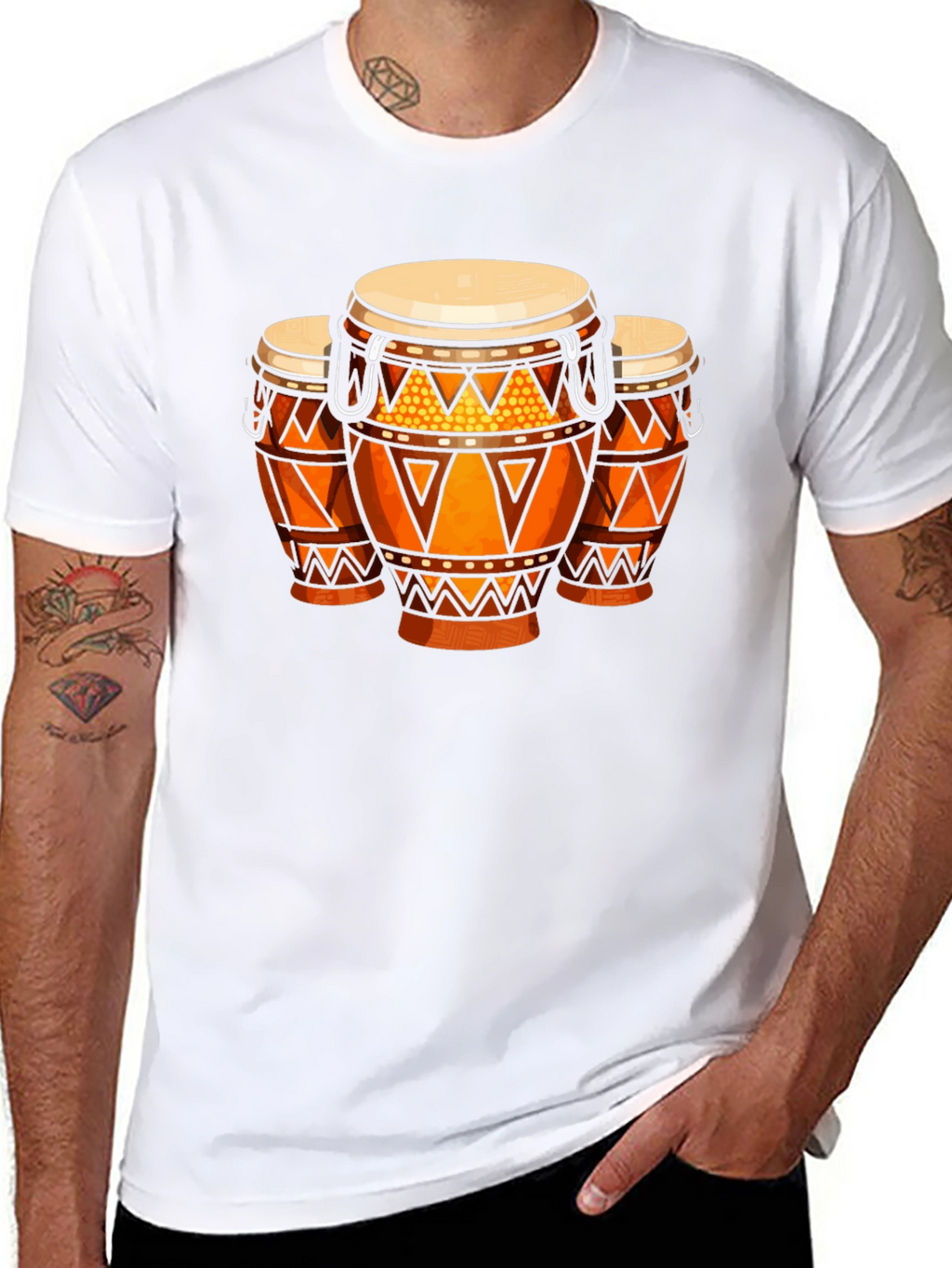 Conga Drum Graphic T-Shirt - Music Lover Tee