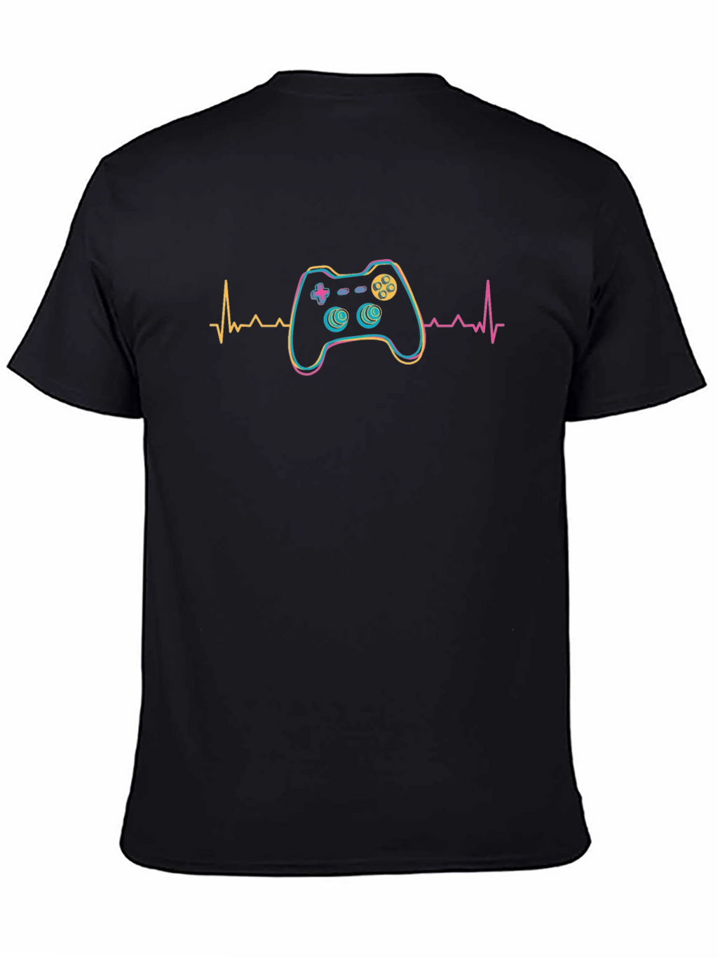 Gamer Heartbeat Graphic Tee - Black