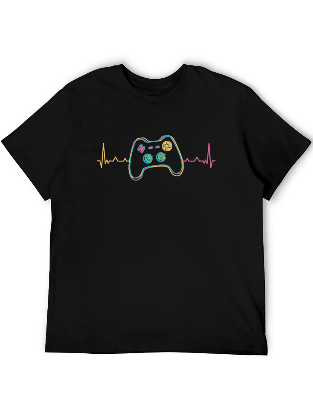 Gamer Heartbeat Graphic Tee - Black