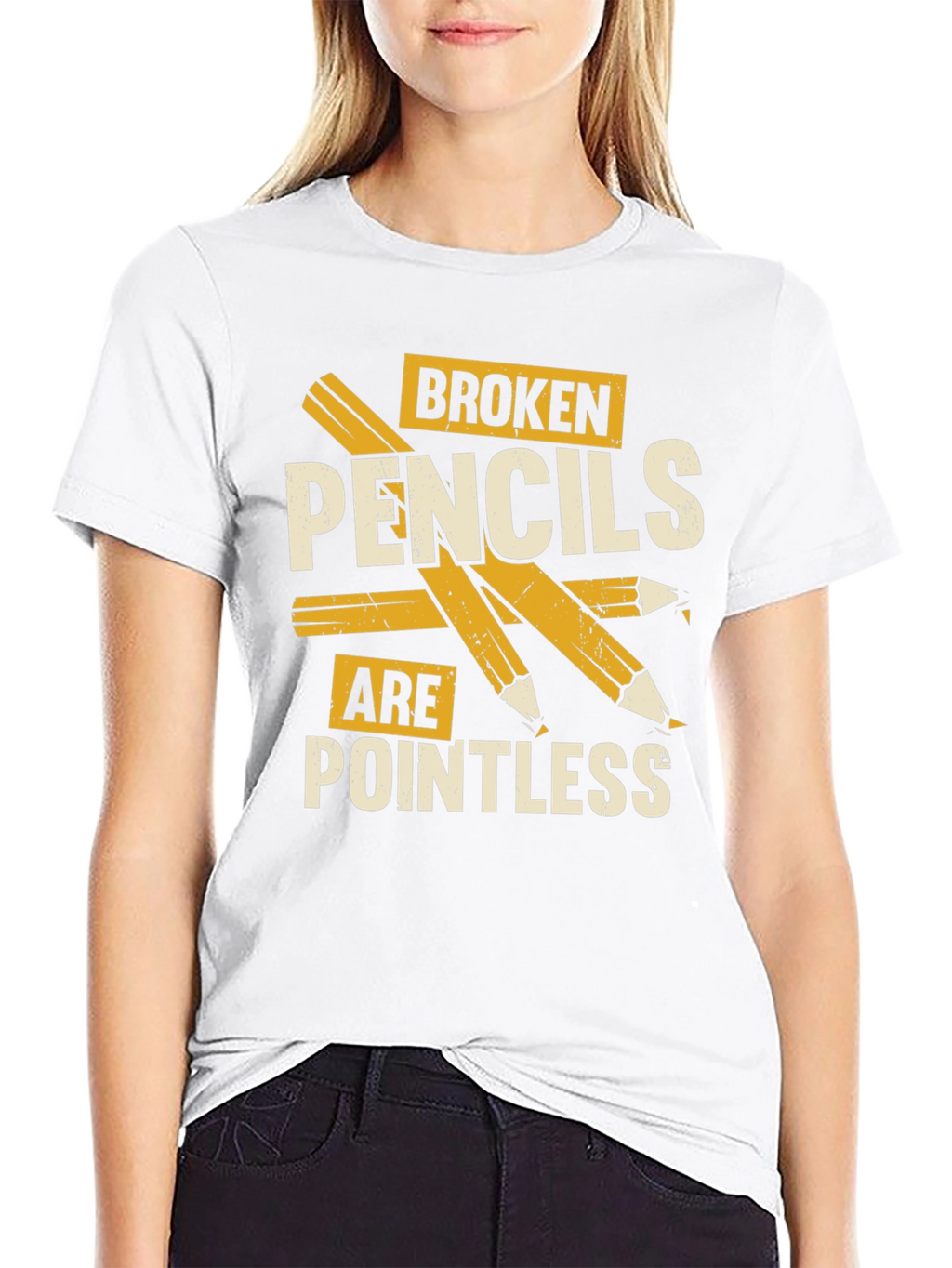 Broken Pencils Are Pointless Graphic T-Shirt