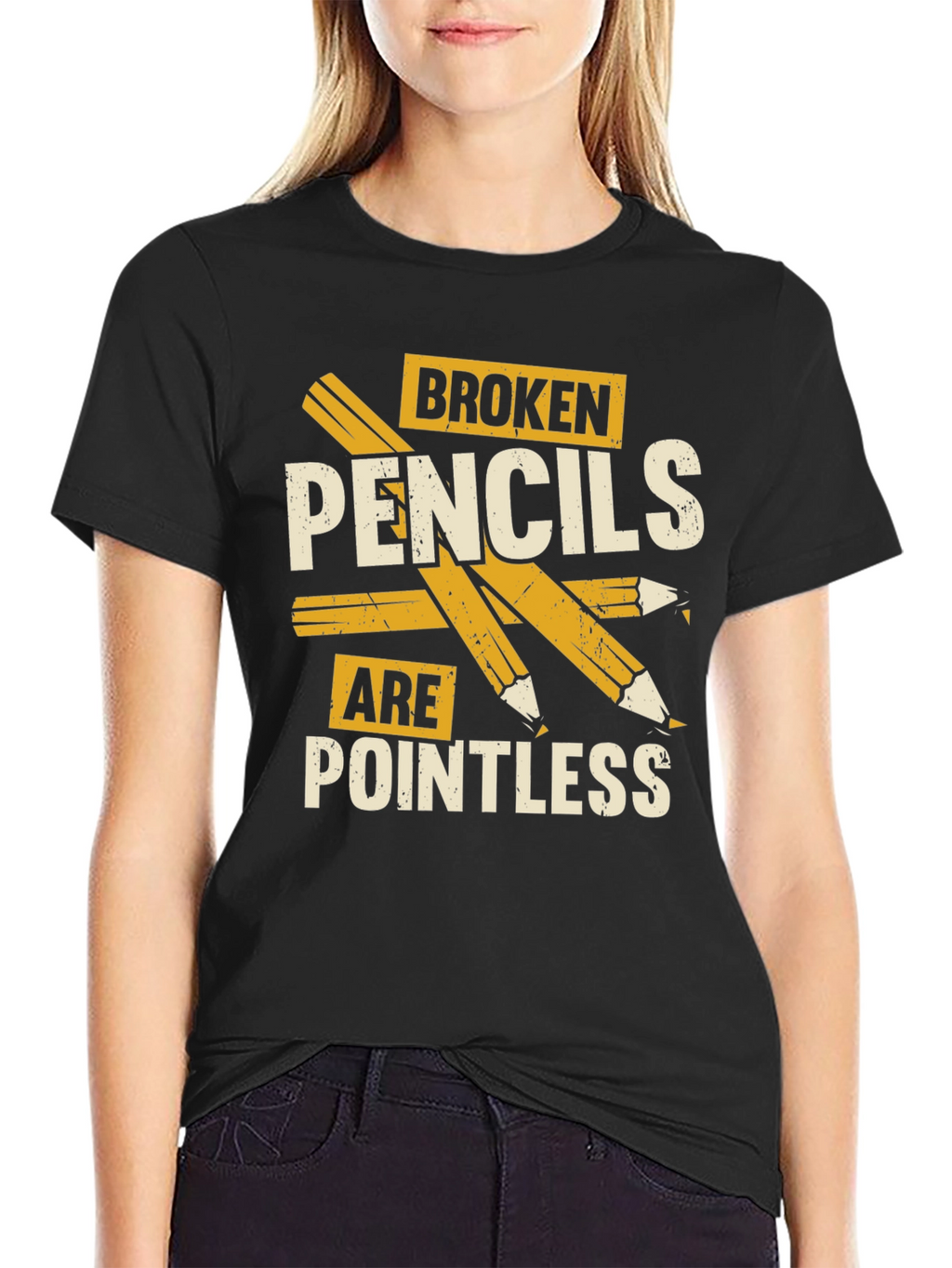 Broken Pencils Are Pointless Graphic T-Shirt