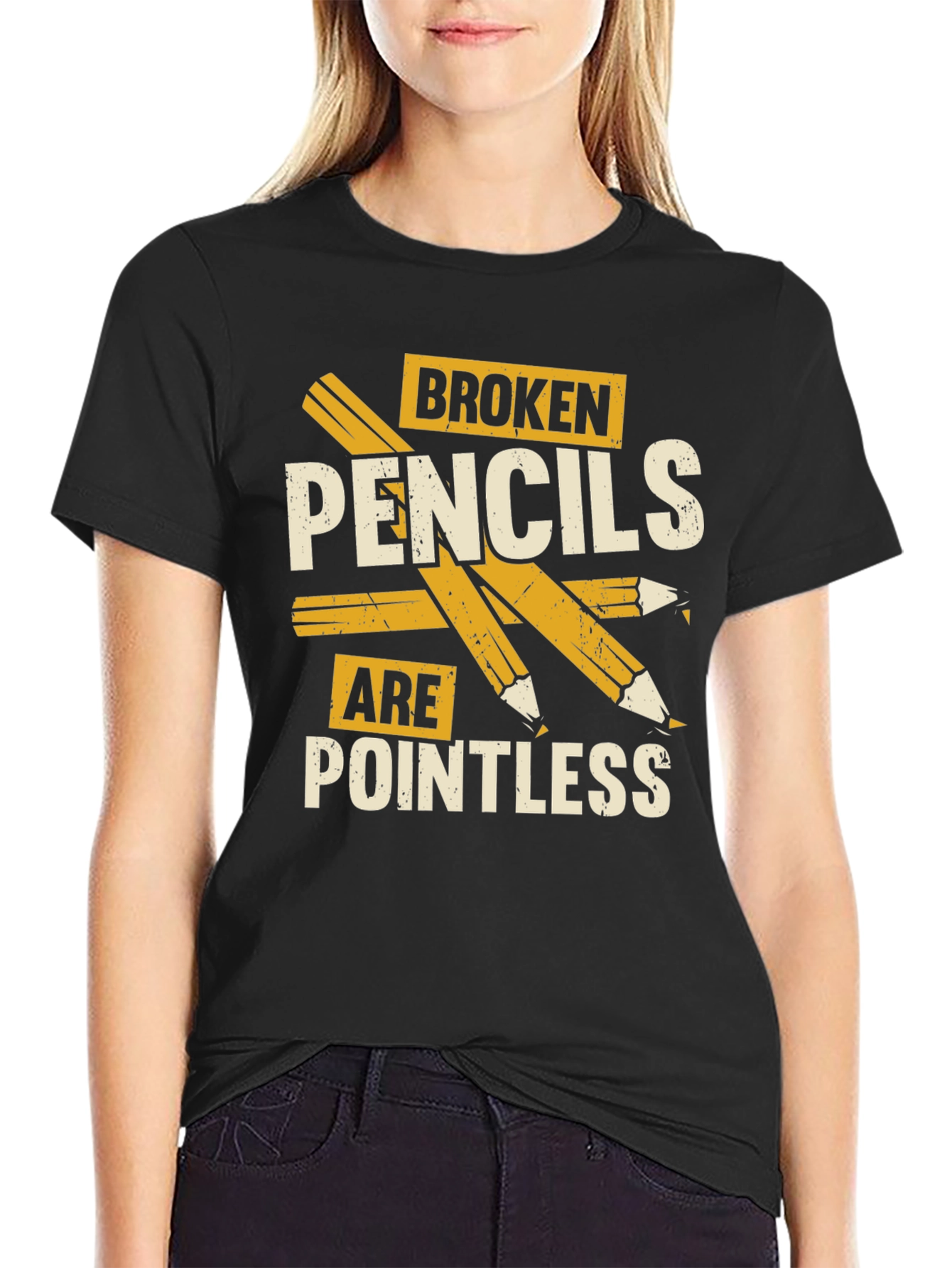 Broken Pencils Are Pointless Graphic T-Shirt