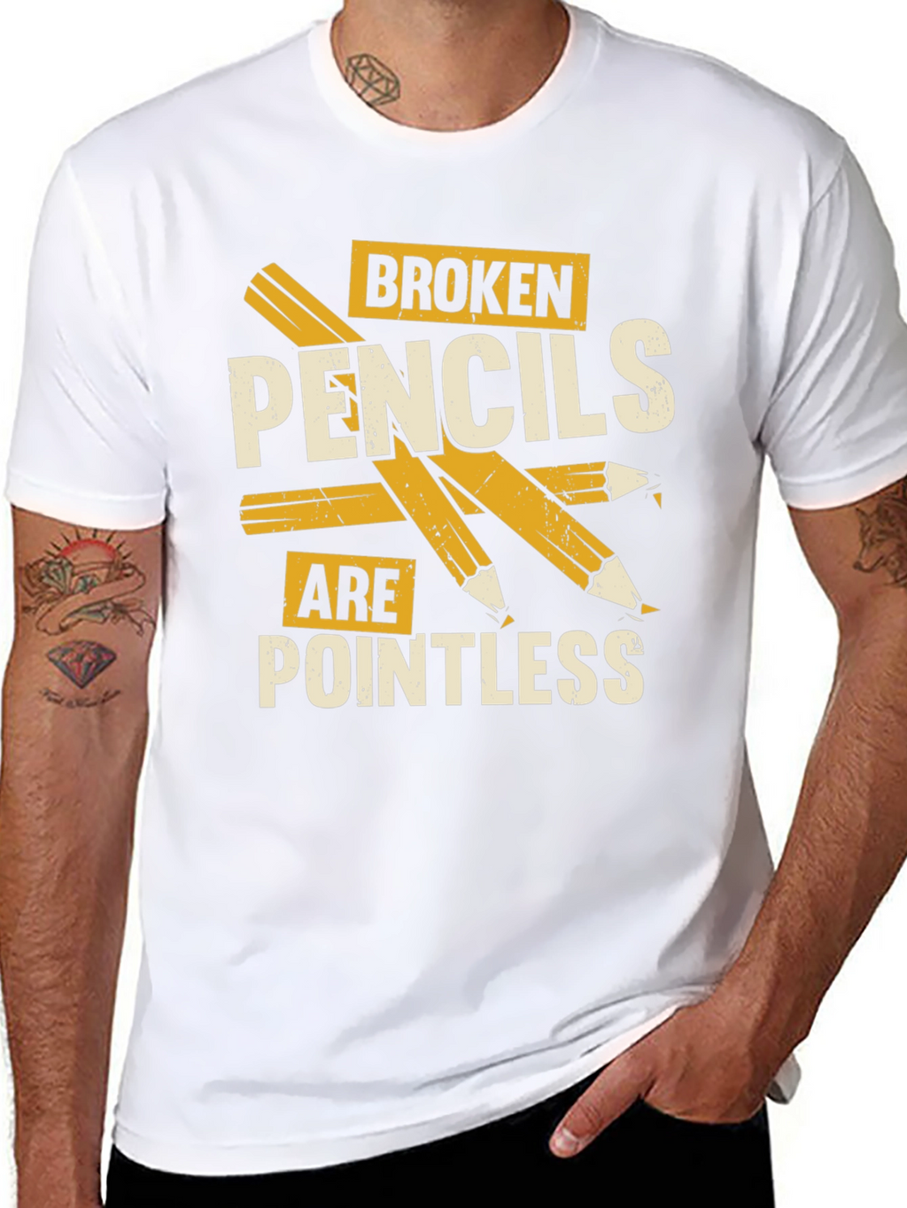 Broken Pencils Are Pointless Graphic T-Shirt