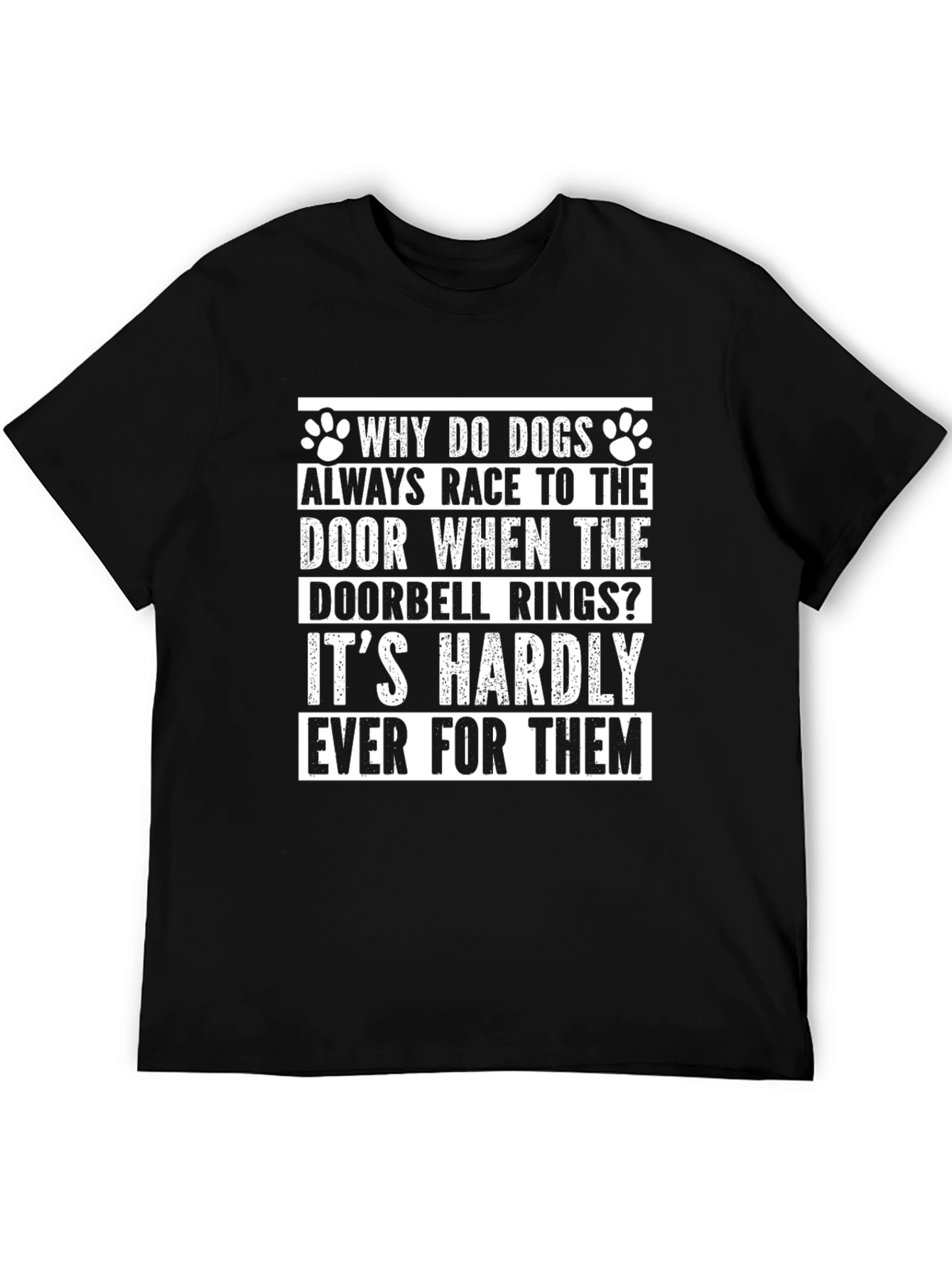 Funny Dog T-Shirt - Doorbell Race