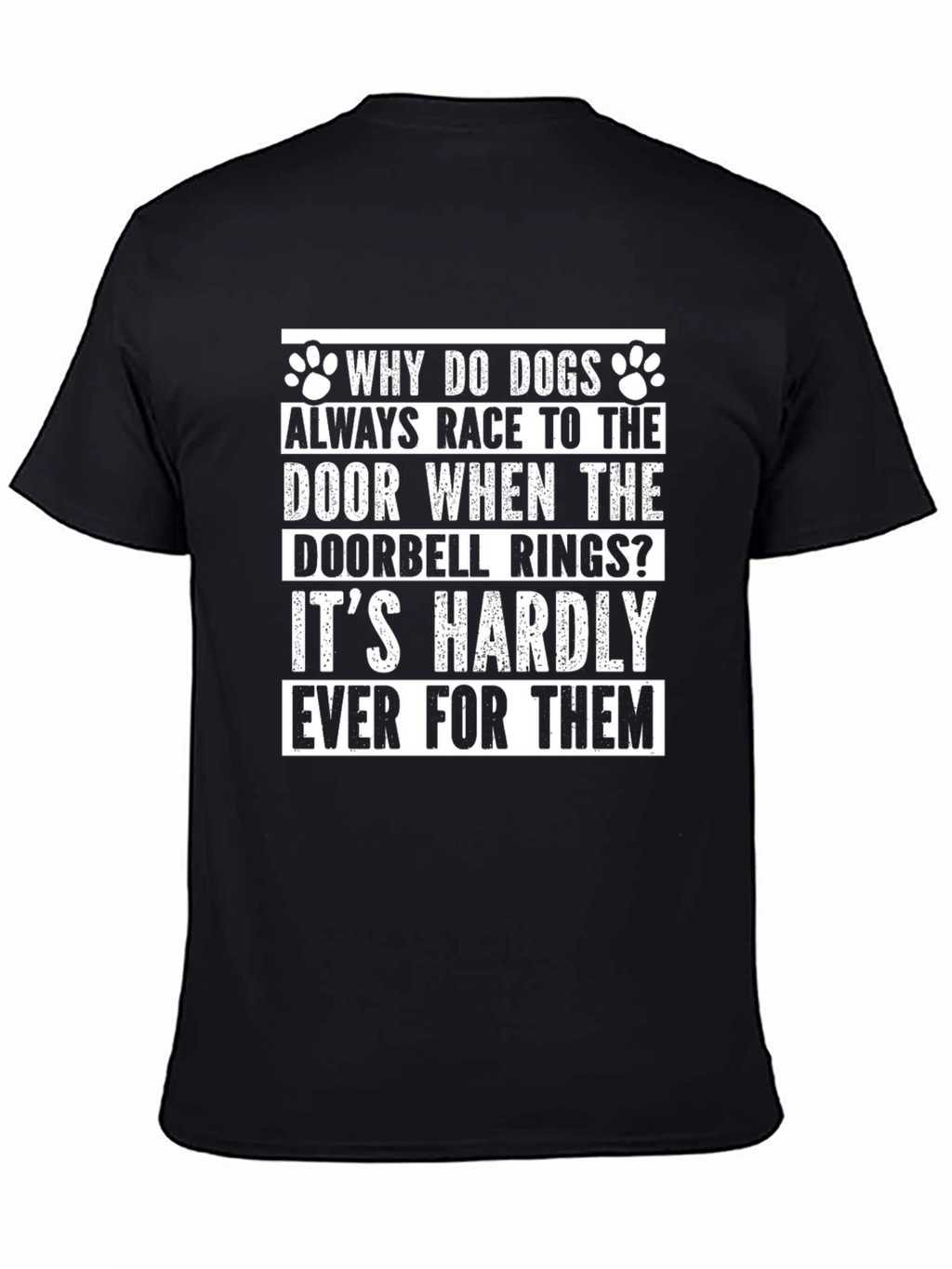 Funny Dog T-Shirt - Doorbell Race