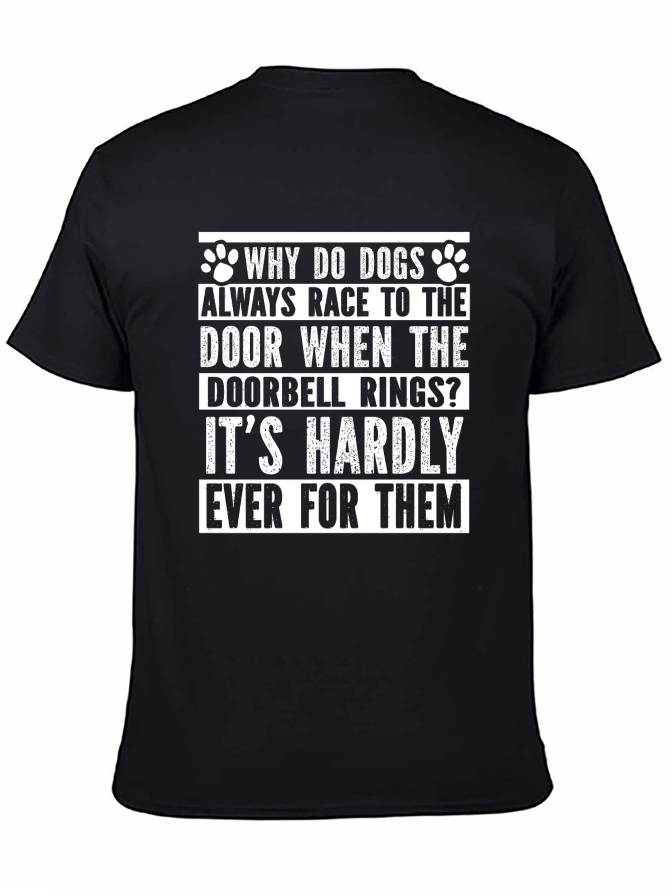 Funny Dog T-Shirt - Doorbell Race