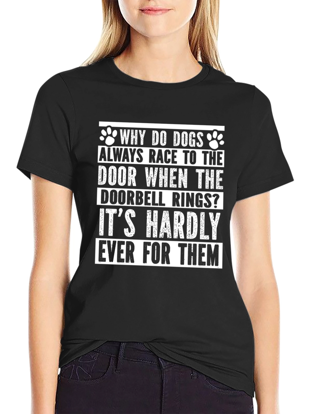 Funny Dog T-Shirt - Doorbell Race