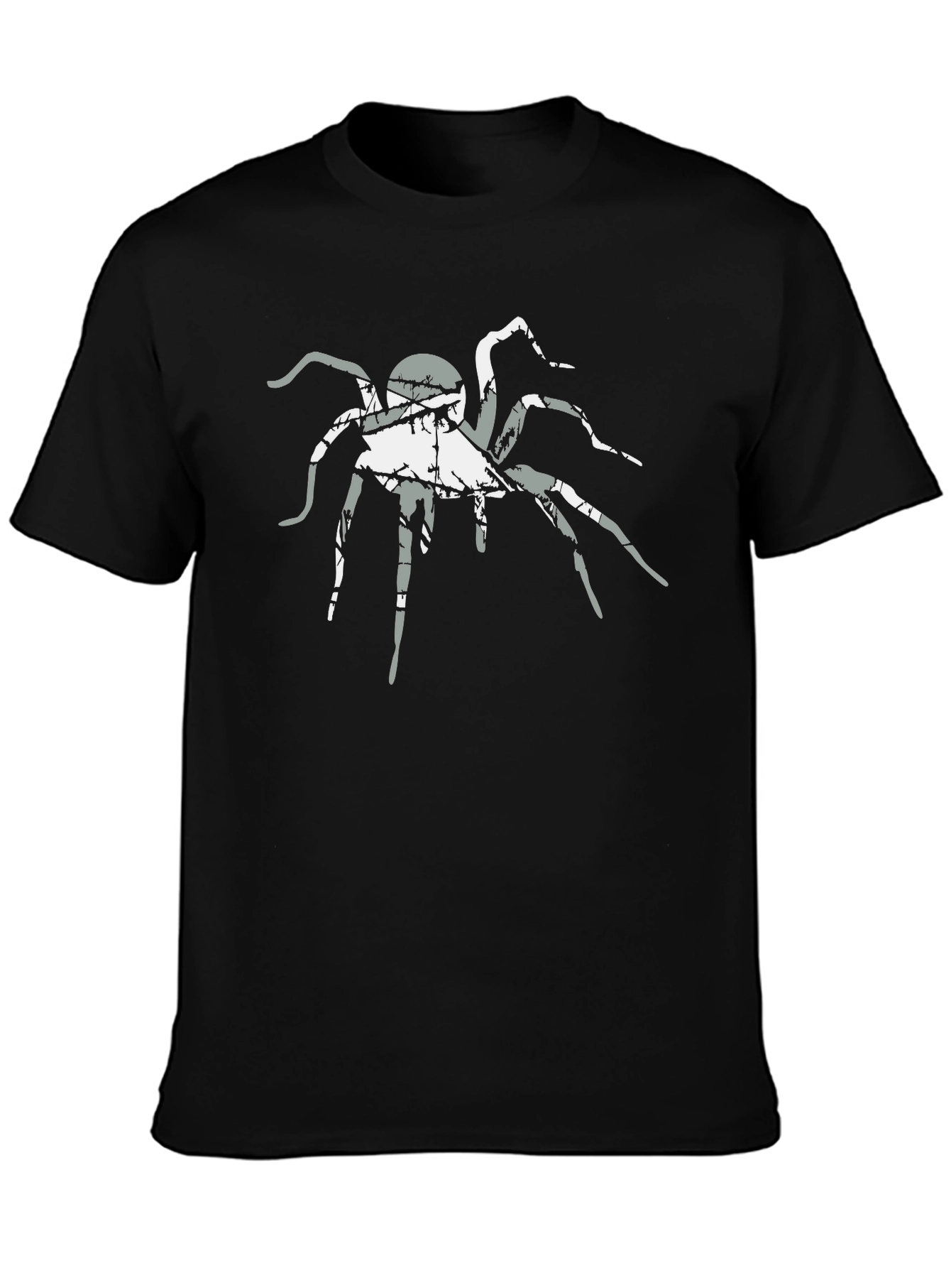 Graphic Spider Print Black T-Shirt