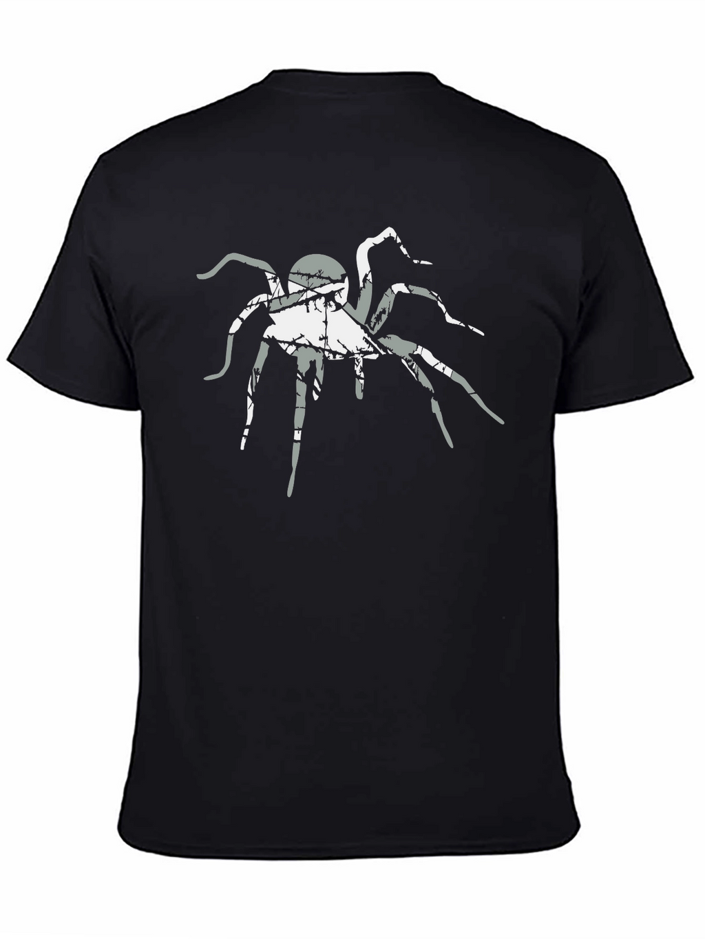 Graphic Spider Print Black T-Shirt