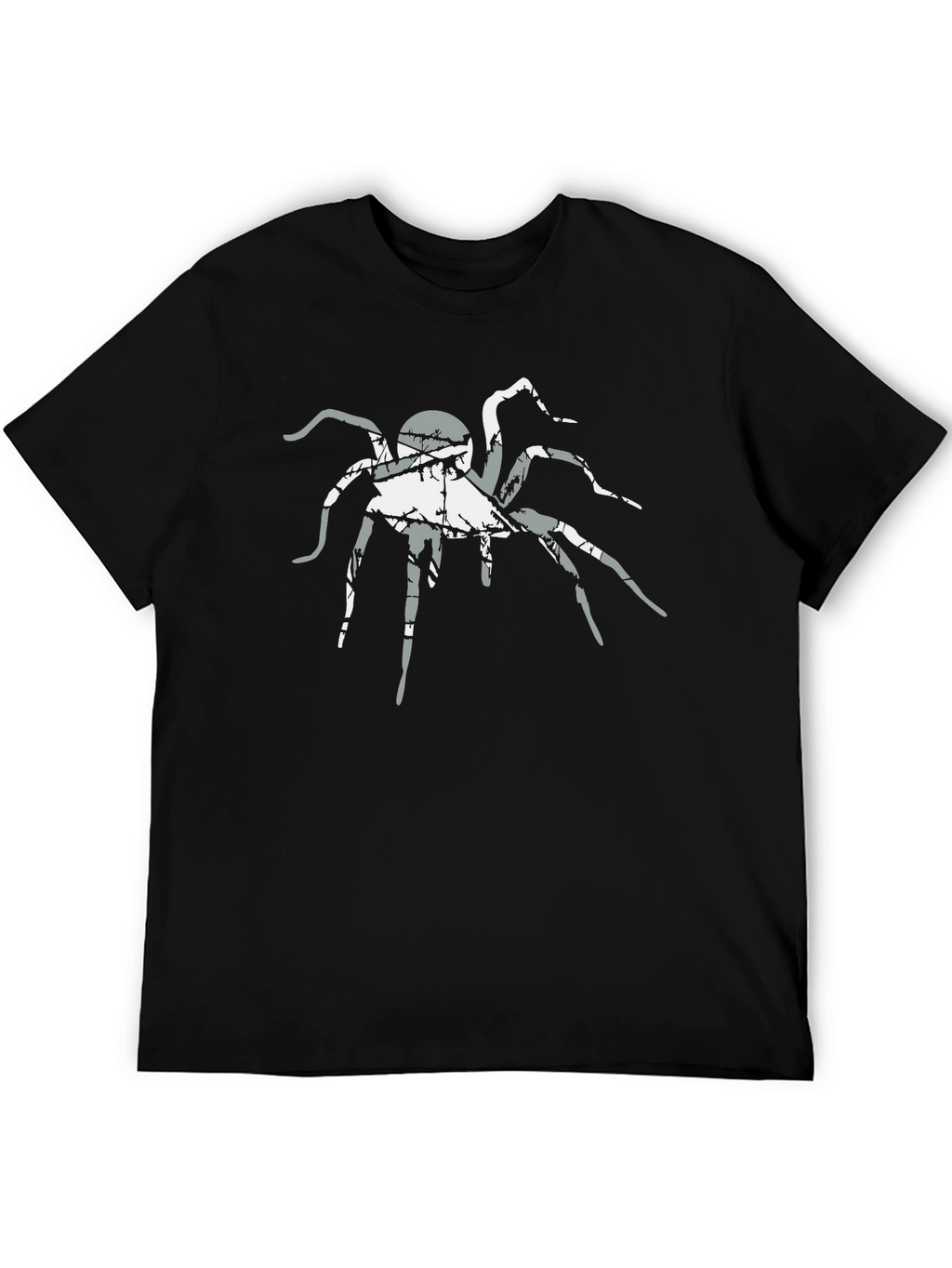 Graphic Spider Print Black T-Shirt
