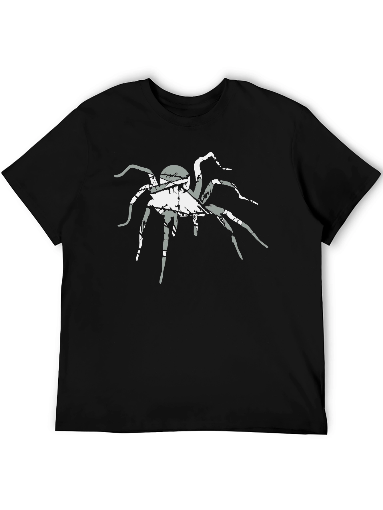 Graphic Spider Print Black T-Shirt