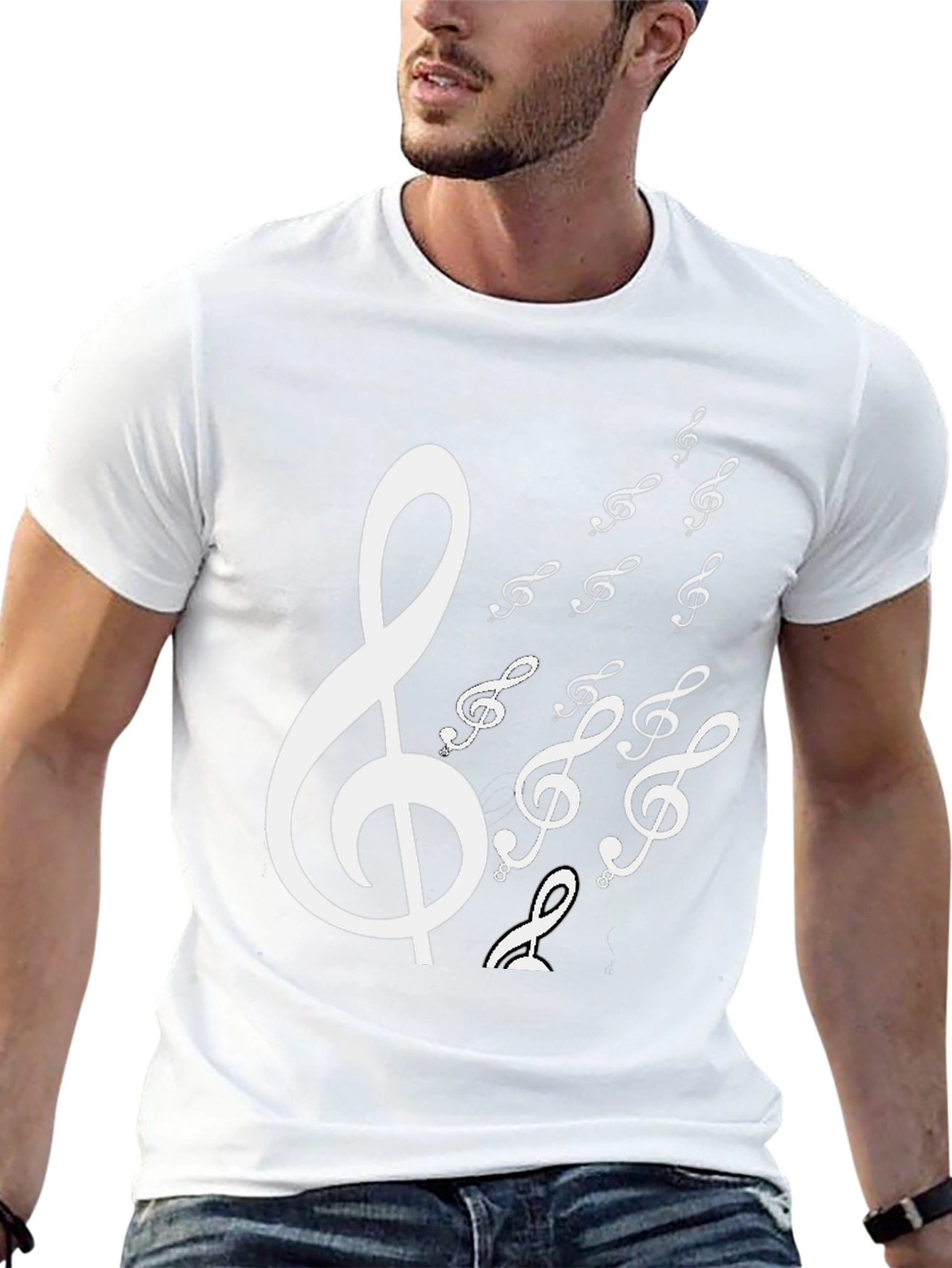 Musical Treble Clef T-Shirt - Black