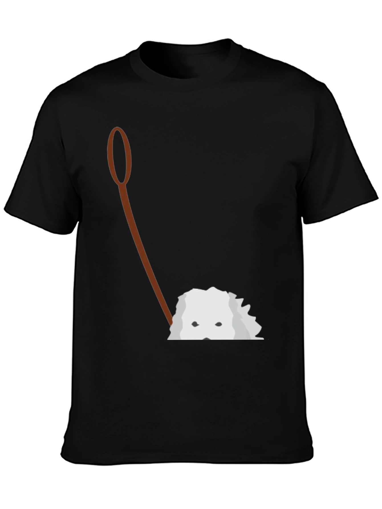 Peeking Dog T-Shirt – Cute Fluffy Dog Graphic Tee