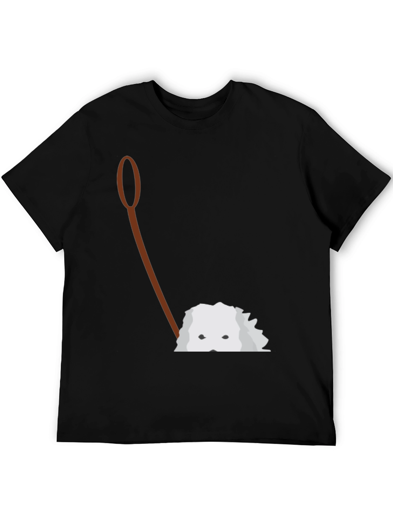 Peeking Dog T-Shirt – Cute Fluffy Dog Graphic Tee