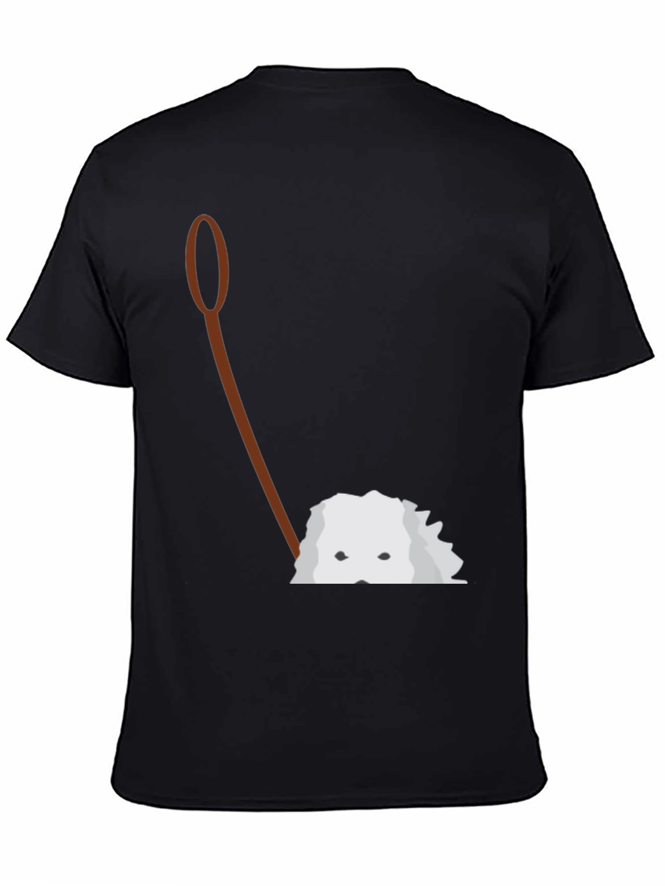 Peeking Dog T-Shirt – Cute Fluffy Dog Graphic Tee