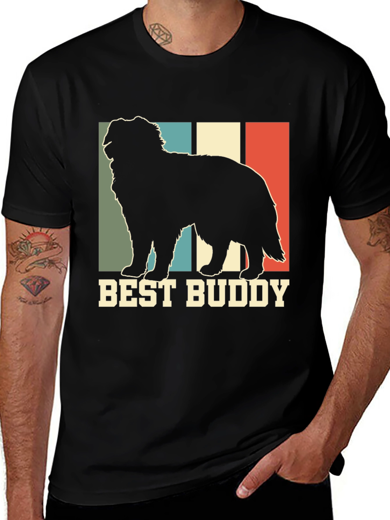 Best Buddy Dog T-Shirt - Retro Style Pet Lover Tee