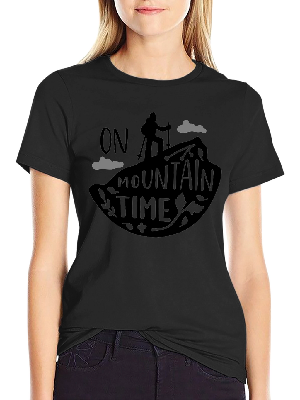 On Mountain Time Black Graphic Tee