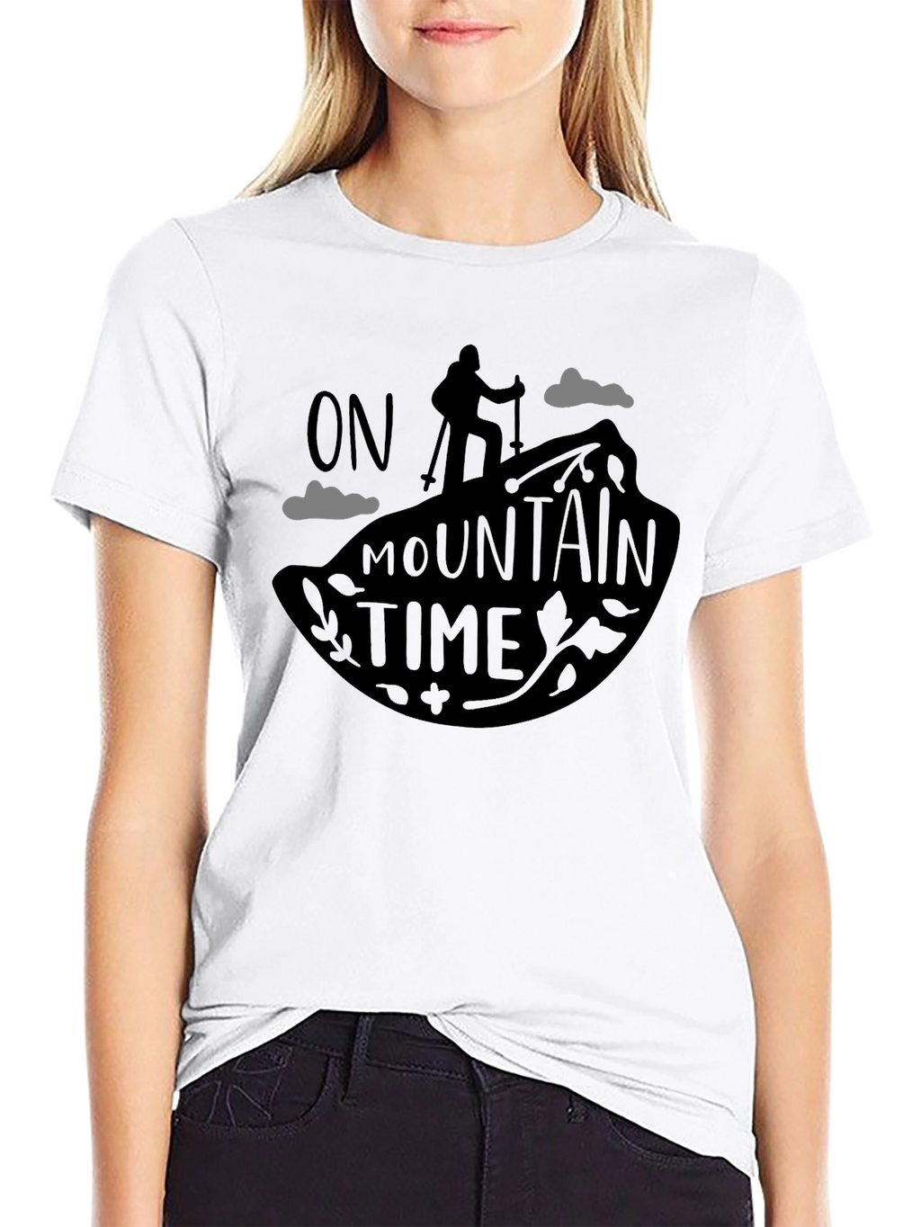 On Mountain Time Black Graphic Tee