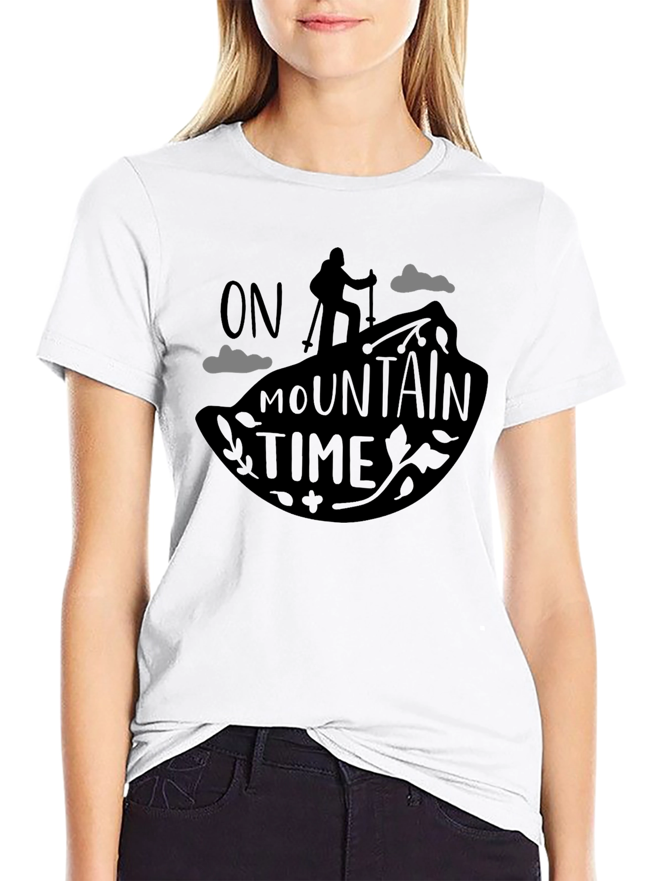 On Mountain Time Black Graphic Tee