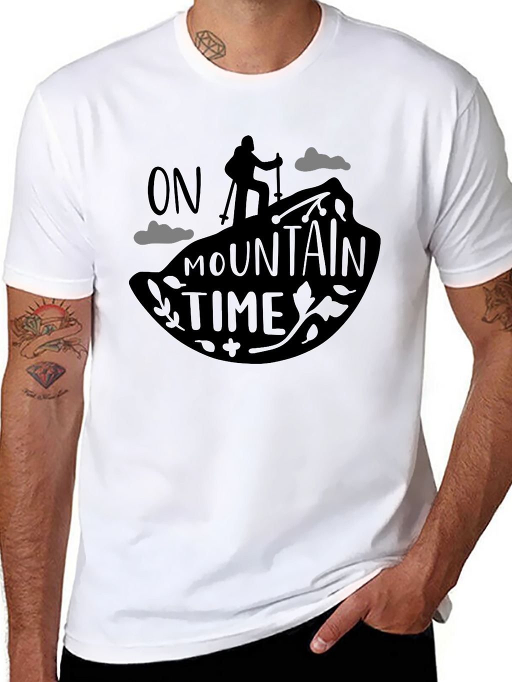 On Mountain Time Black Graphic Tee