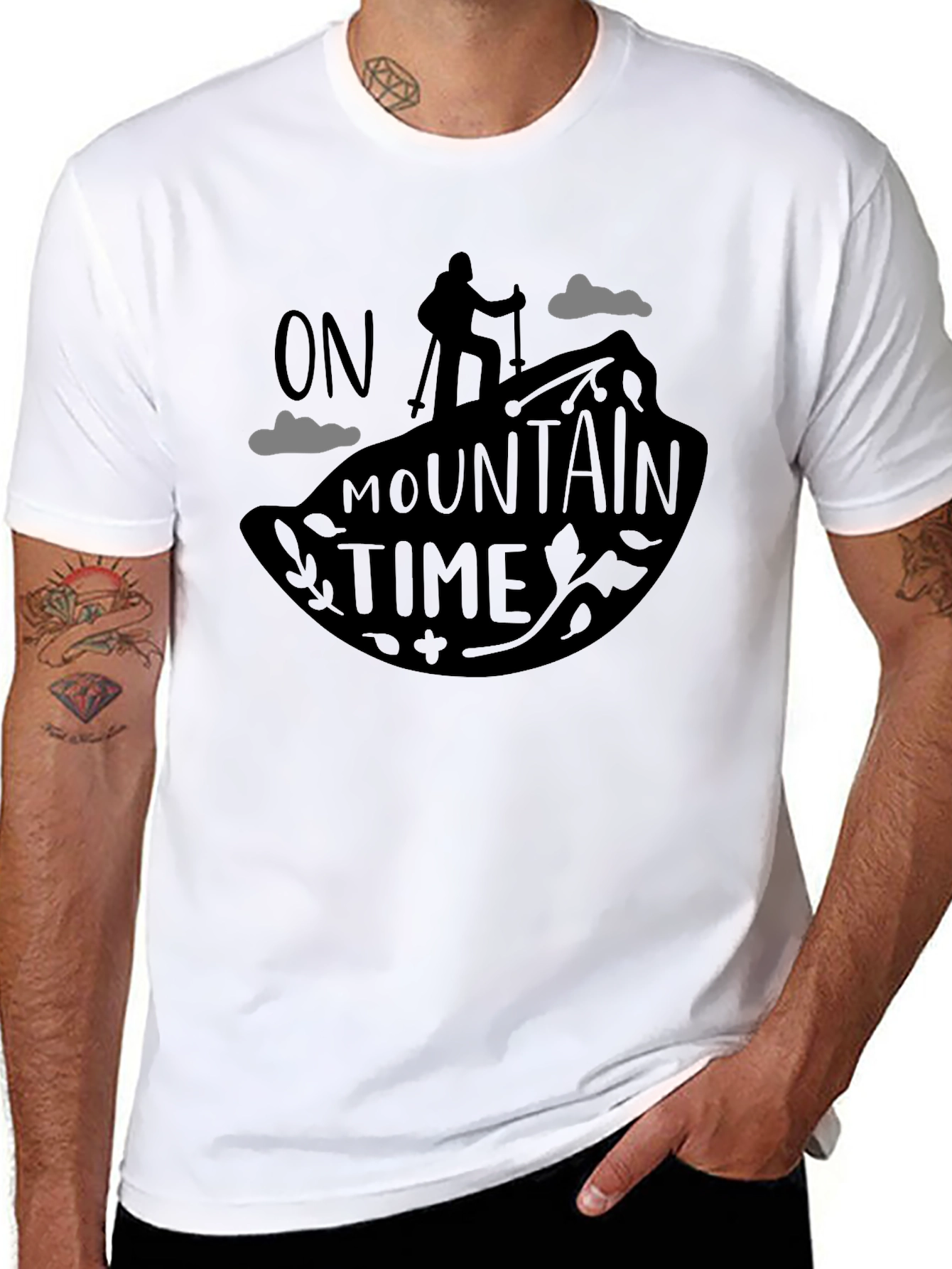 On Mountain Time Black Graphic Tee