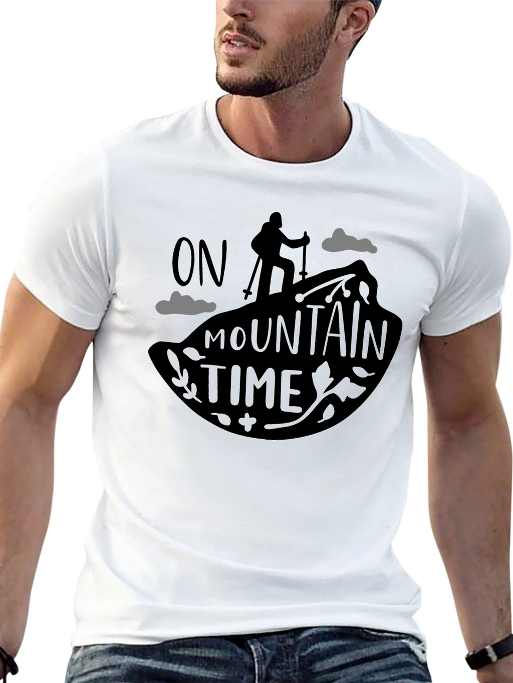 On Mountain Time Black Graphic Tee