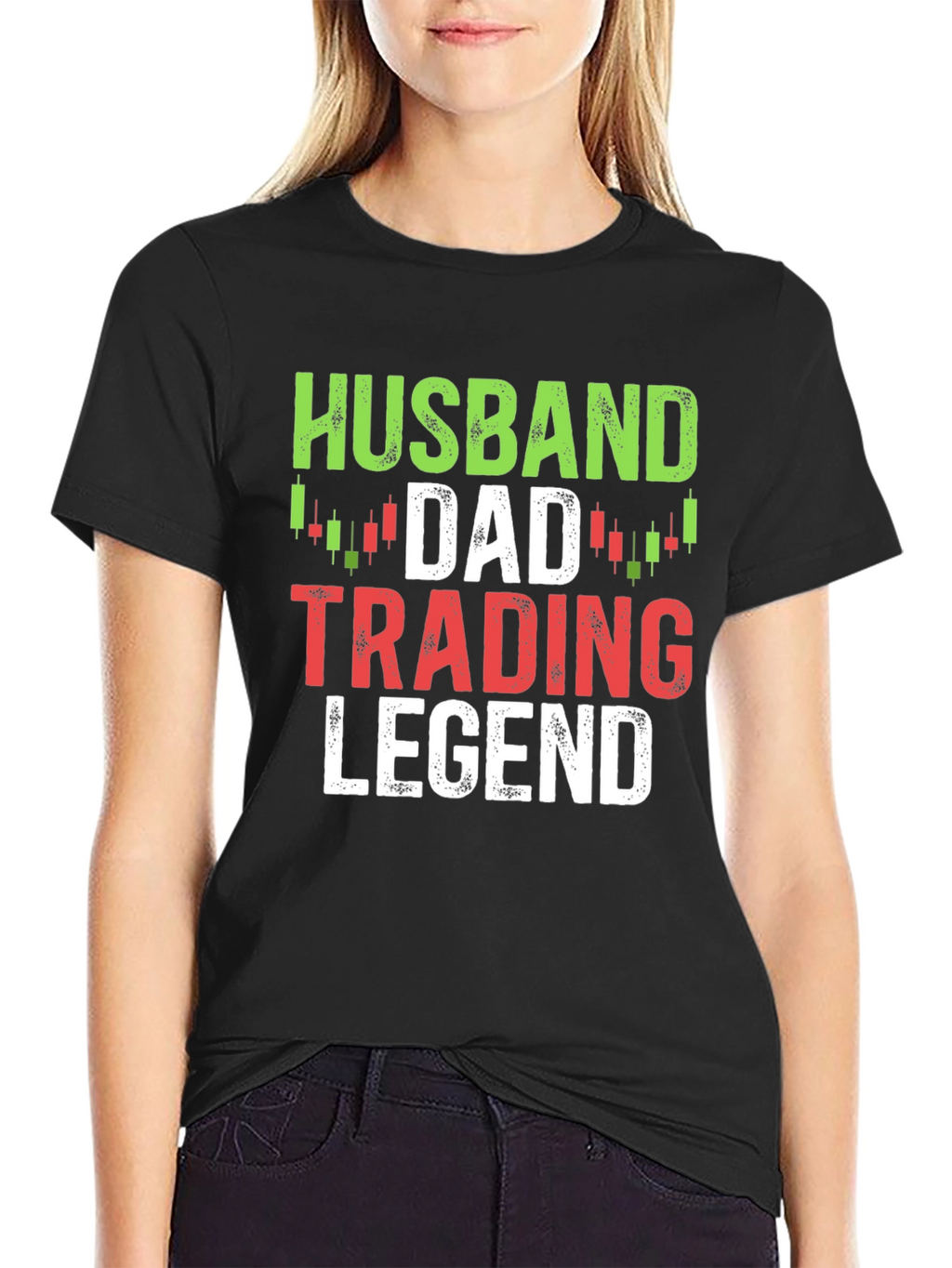 Husband Dad Trading Legend Black T-Shirt