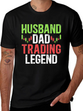 Husband Dad Trading Legend Black T-Shirt
