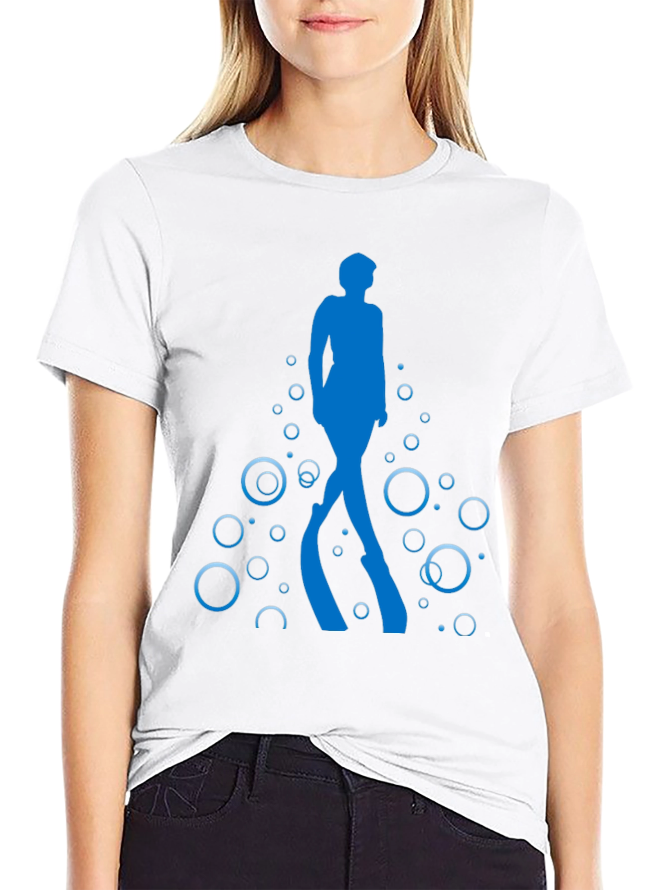 Diver Silhouette Black T-Shirt