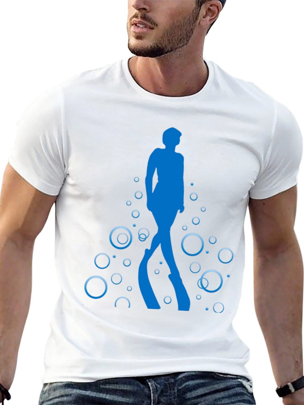 Diver Silhouette Black T-Shirt