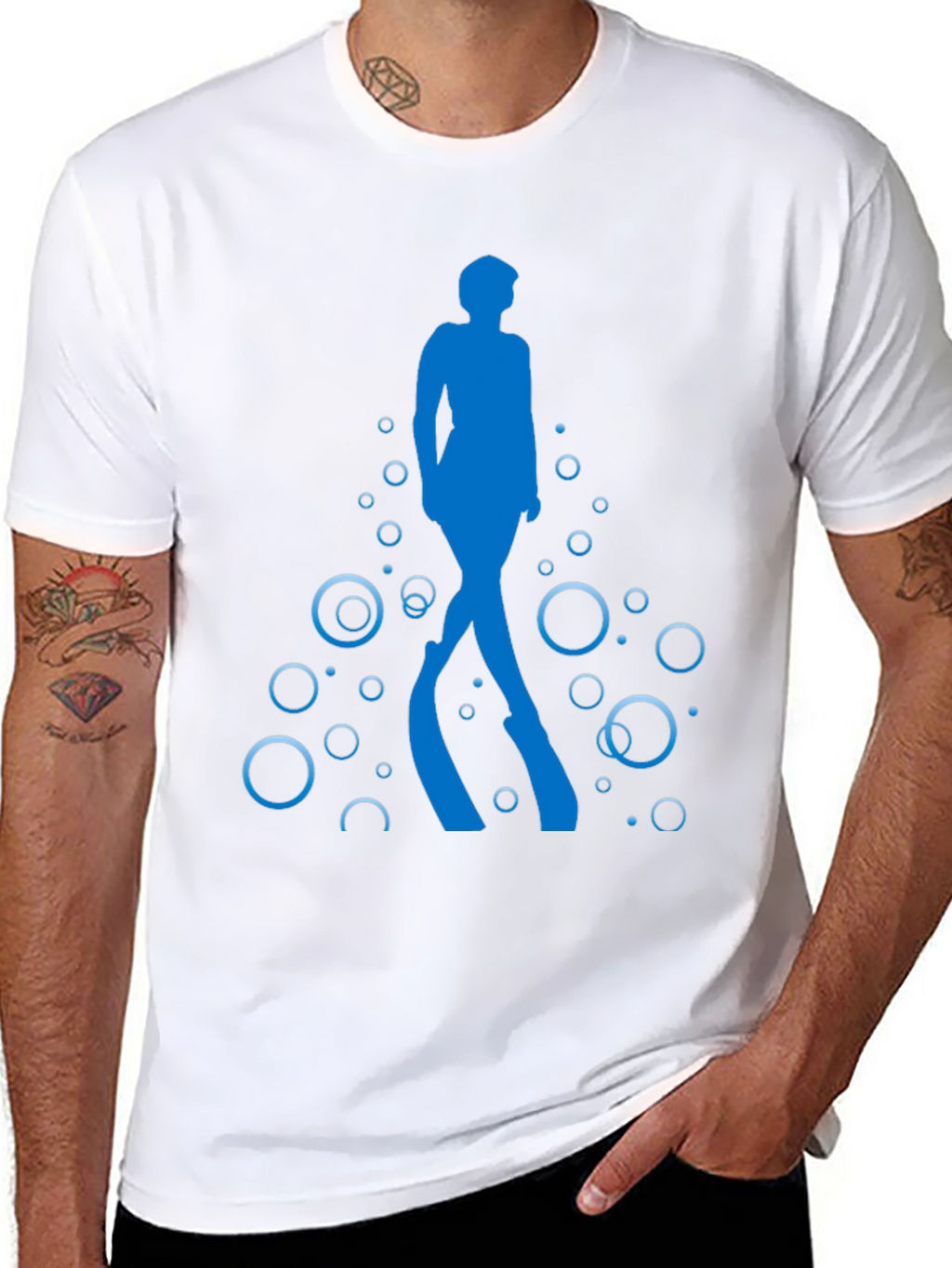 Diver Silhouette Black T-Shirt