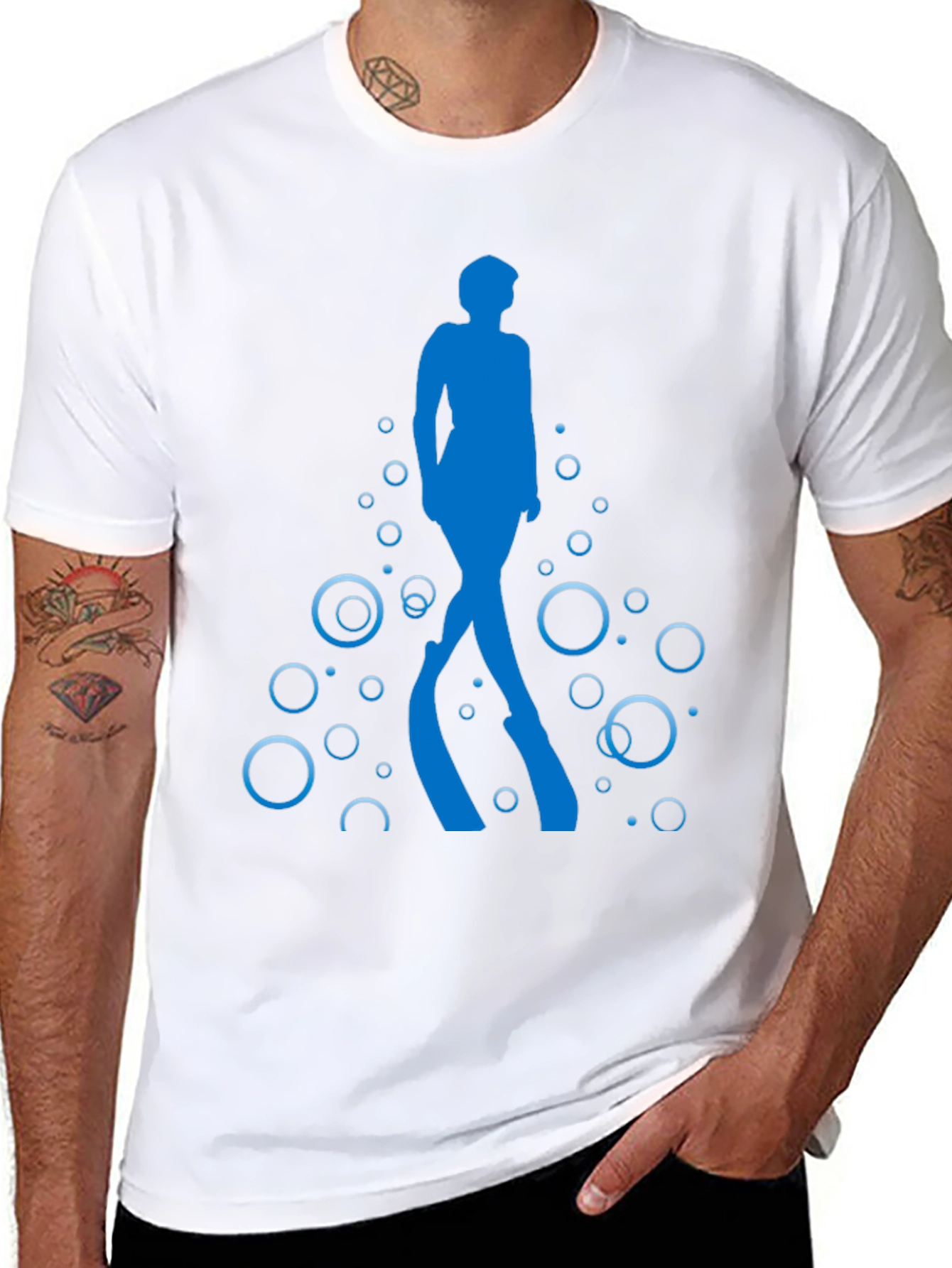 Diver Silhouette Black T-Shirt
