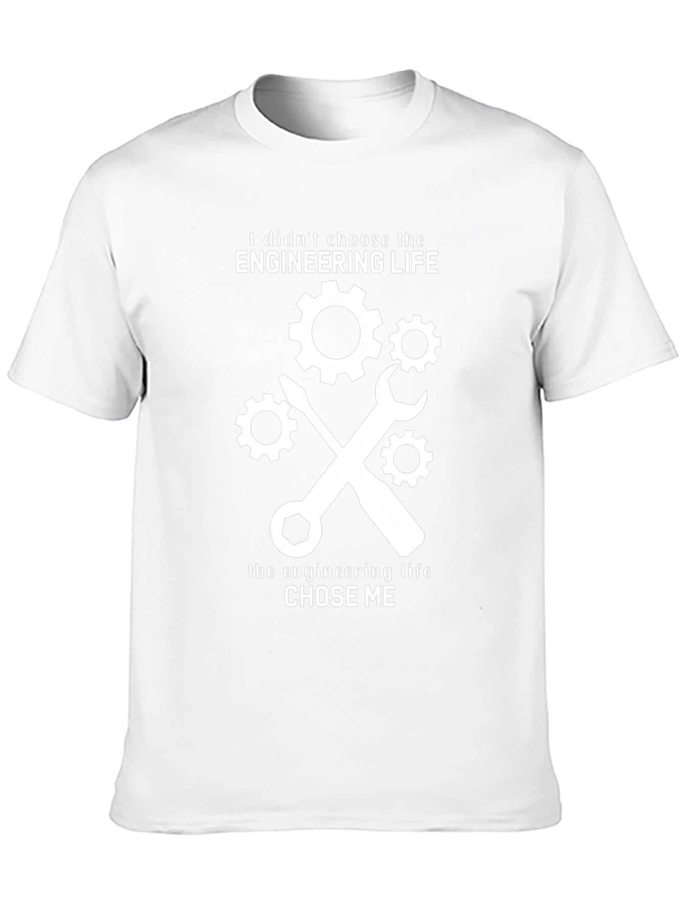 Engineering Life Graphic T-Shirt - Black Cotton