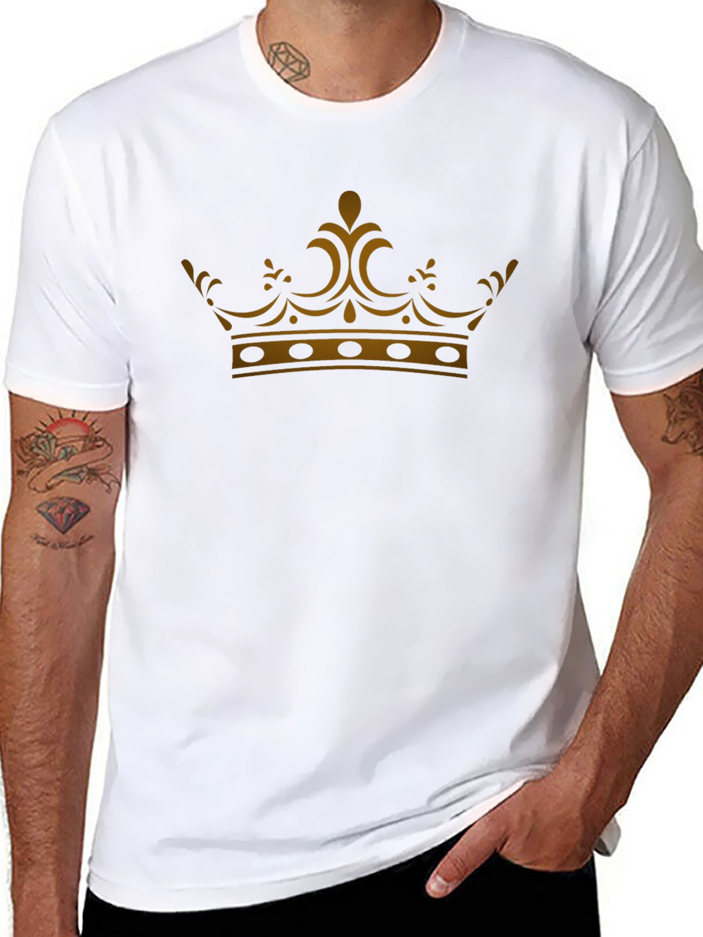 Gold Crown Graphic Black T-Shirt