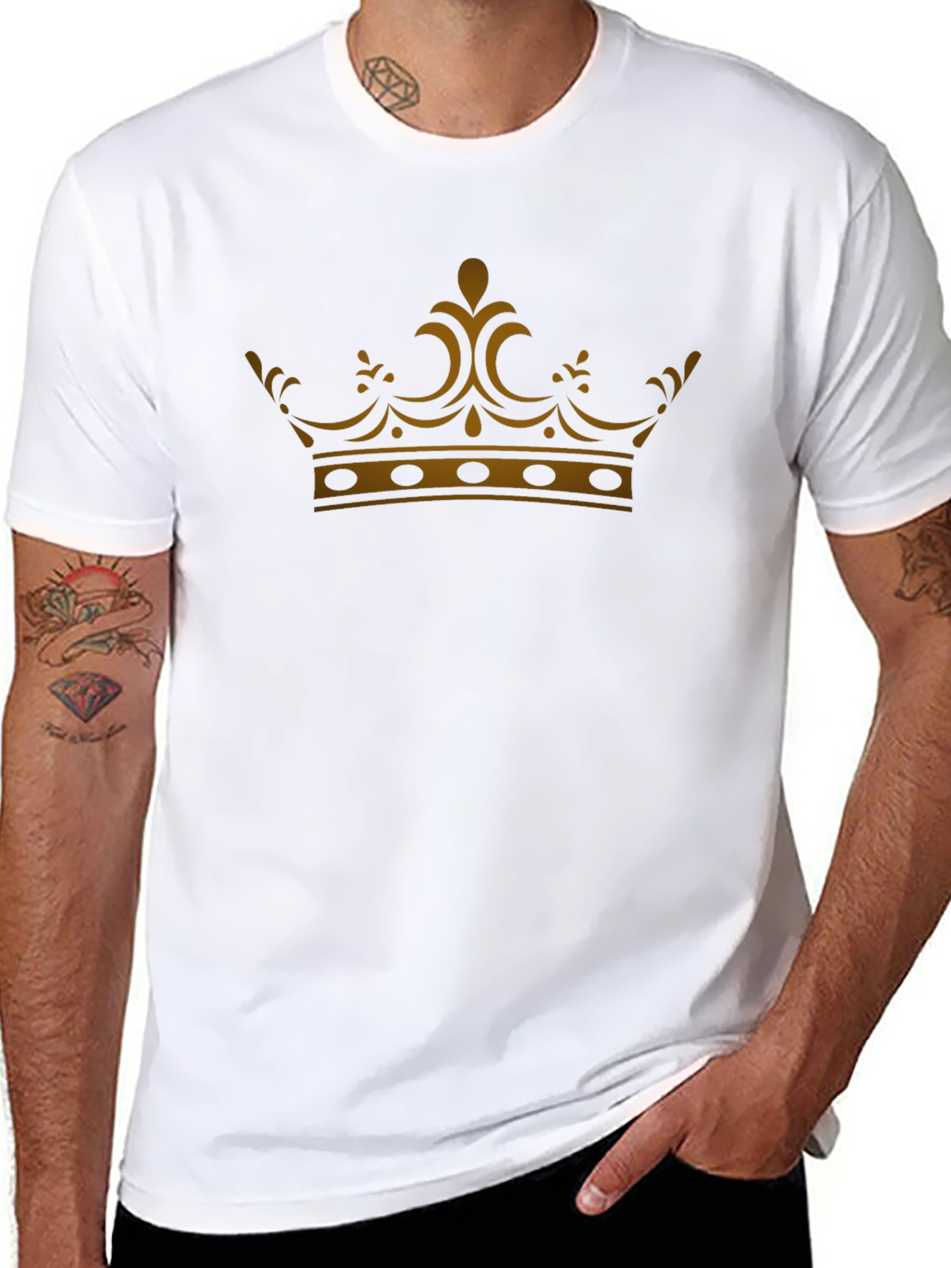 Gold Crown Graphic Black T-Shirt