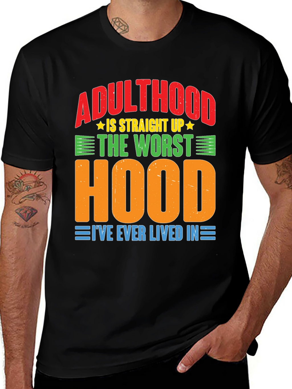 Adulthood Worst Hood Graphic T-Shirt