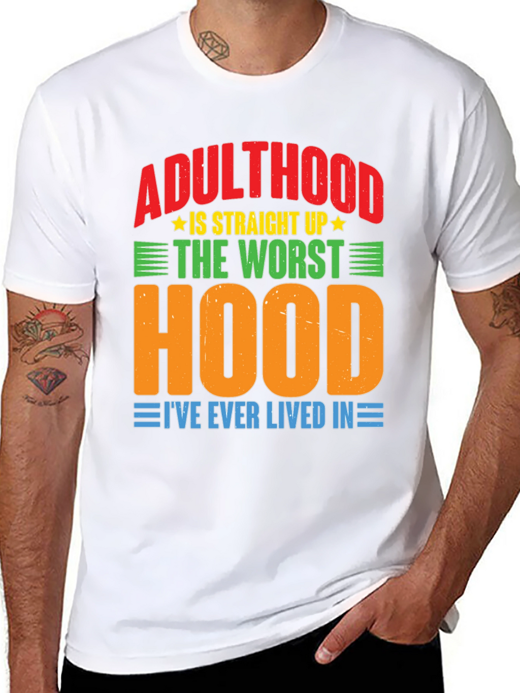 Adulthood Worst Hood Graphic T-Shirt
